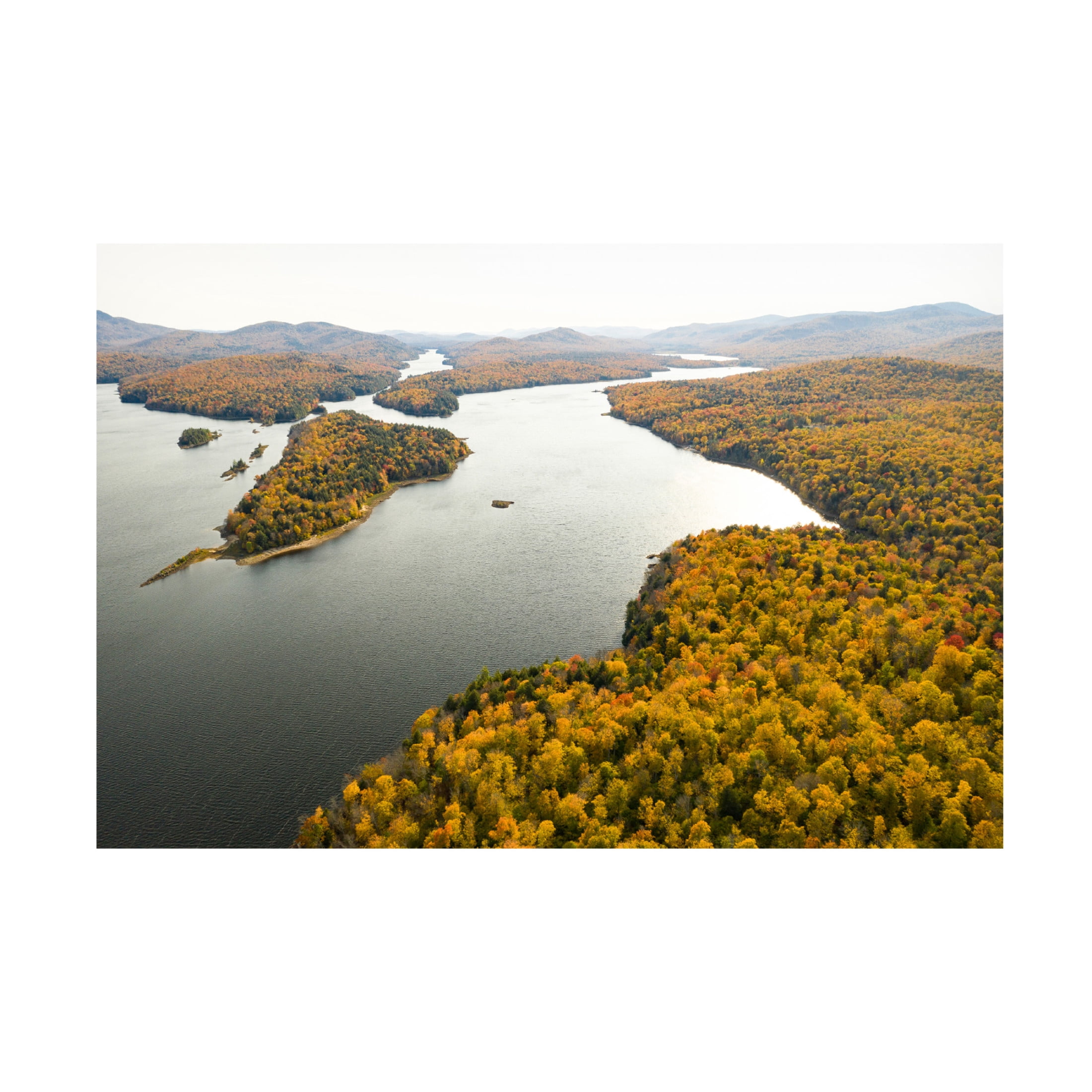 Canvas Wall Art - GS Photo 'Autumn in the Adironacks' Wall Art for Living Room, Bedroom, or Office Décor by Trademark Fine Art - 47 x 30 Inches