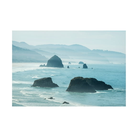 Canvas Wall Art - GS Photo 'Peaceful Pacific' Wall Art for Living Room, Bedroom, or Office Décor by Trademark Fine Art - 24 x 16 Inches