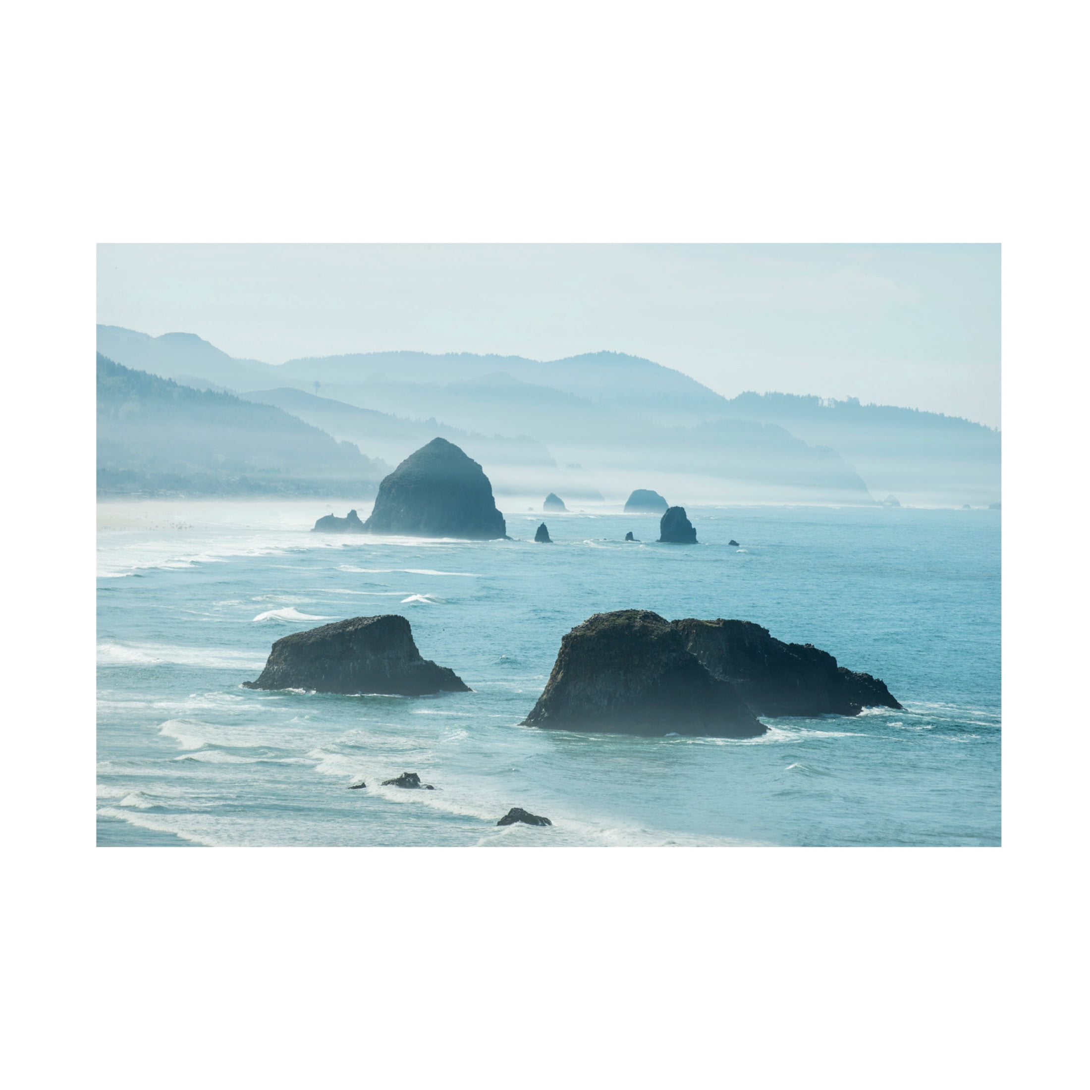Canvas Wall Art - GS Photo 'Peaceful Pacific' Wall Art for Living Room, Bedroom, or Office Décor by Trademark Fine Art - 32 x 22 Inches