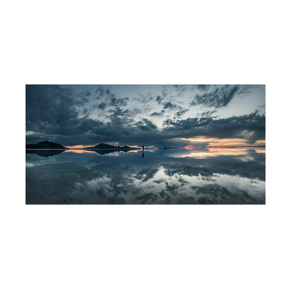 Canvas Wall Art - GS Photo 'Solitude in the Salt Flats' Wall Art for Living Room, Bedroom, or Office Décor by Trademark Fine Art - 47 x 24 Inches