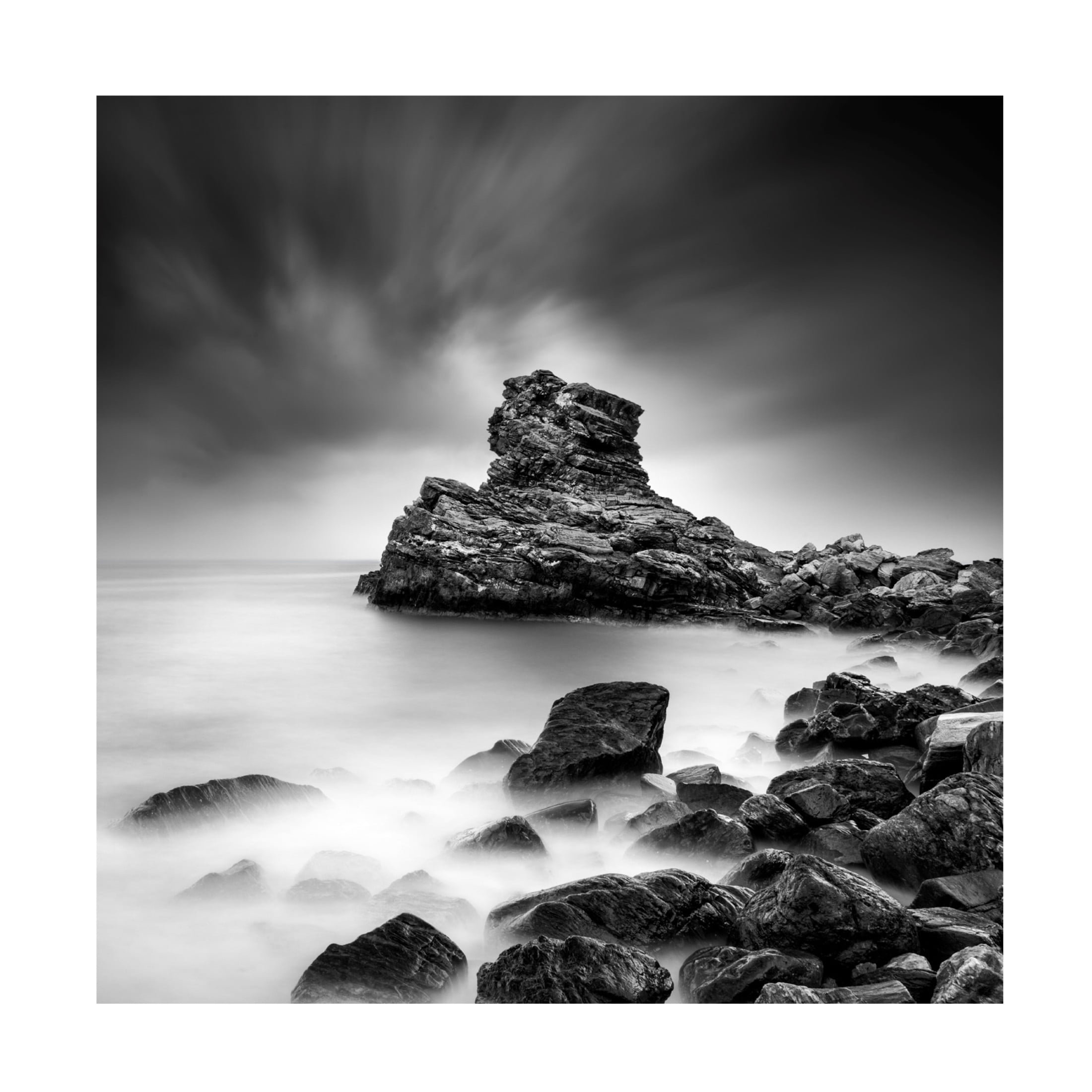 Canvas Wall Art - George Digalakis 'A Sea Of Rocks' Wall Art for Living Room, Bedroom, or Office D?cor by Trademark Fine Art - 35 x 35 Inches