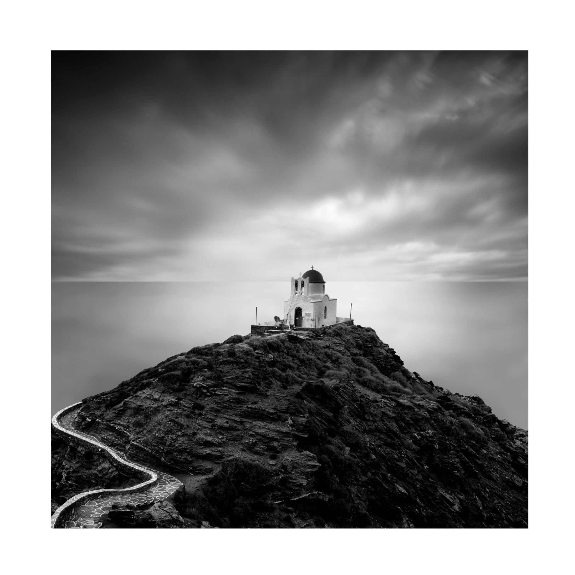 Canvas Wall Art - George Digalakis 'Church Of The Seven Martyrs Sifnos' Wall Art for Living Room, Bedroom, or Office D?cor by Trademark Fine Art - 14 x 14 Inches
