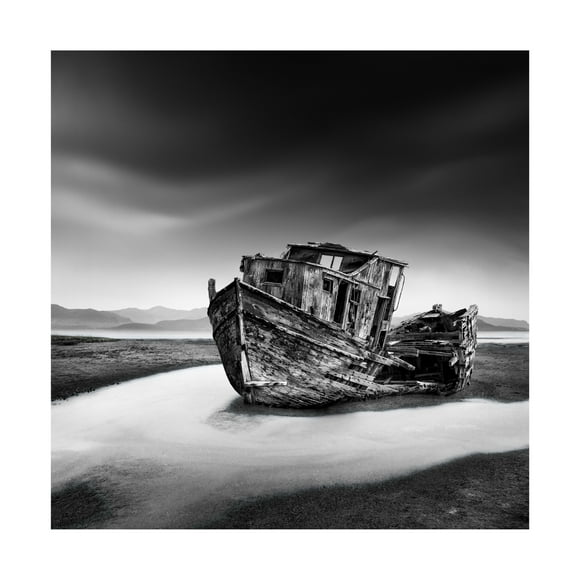 Canvas Wall Art - George Digalakis 'Dangerous Sea' Wall Art for Living Room, Bedroom, or Office D?cor by Trademark Fine Art - 14 x 14 Inches