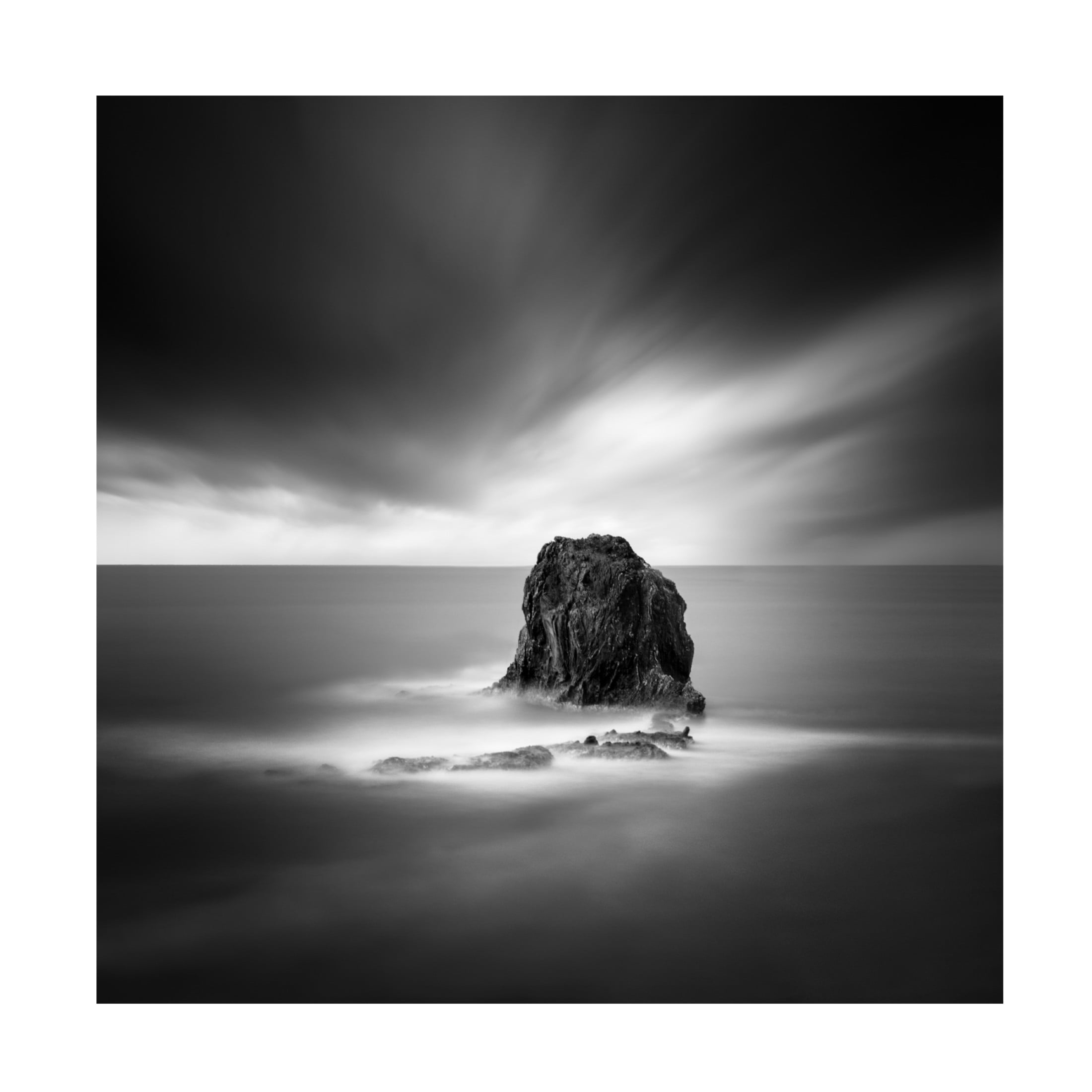 Canvas Wall Art - George Digalakis 'Rock And A Hard Place' Wall Art for Living Room, Bedroom, or Office Décor by Trademark Fine Art - 14 x 14 Inches