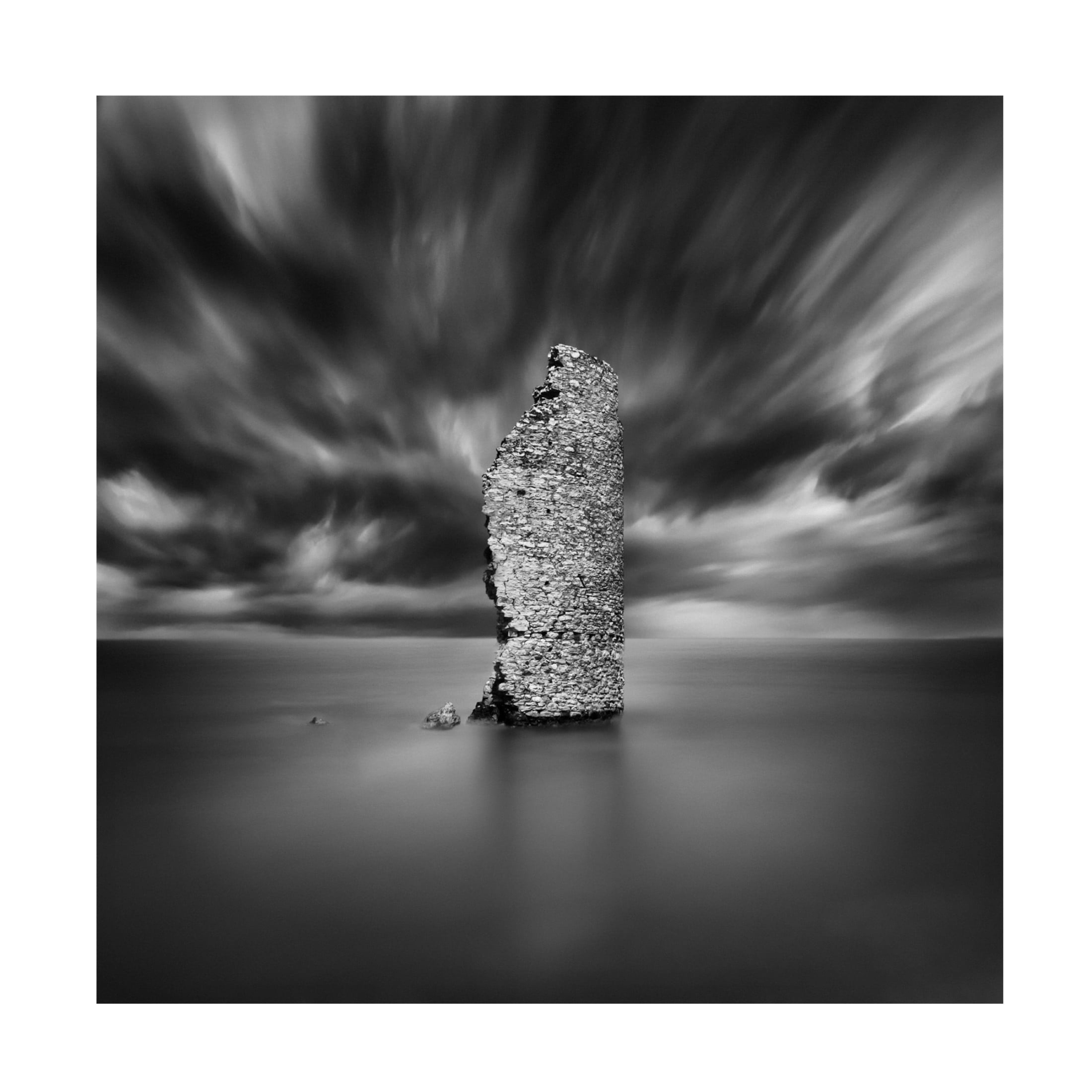Canvas Wall Art - George Digalakis 'Ruined Windmill' Wall Art for Living Room, Bedroom, or Office Décor by Trademark Fine Art - 35 x 35 Inches