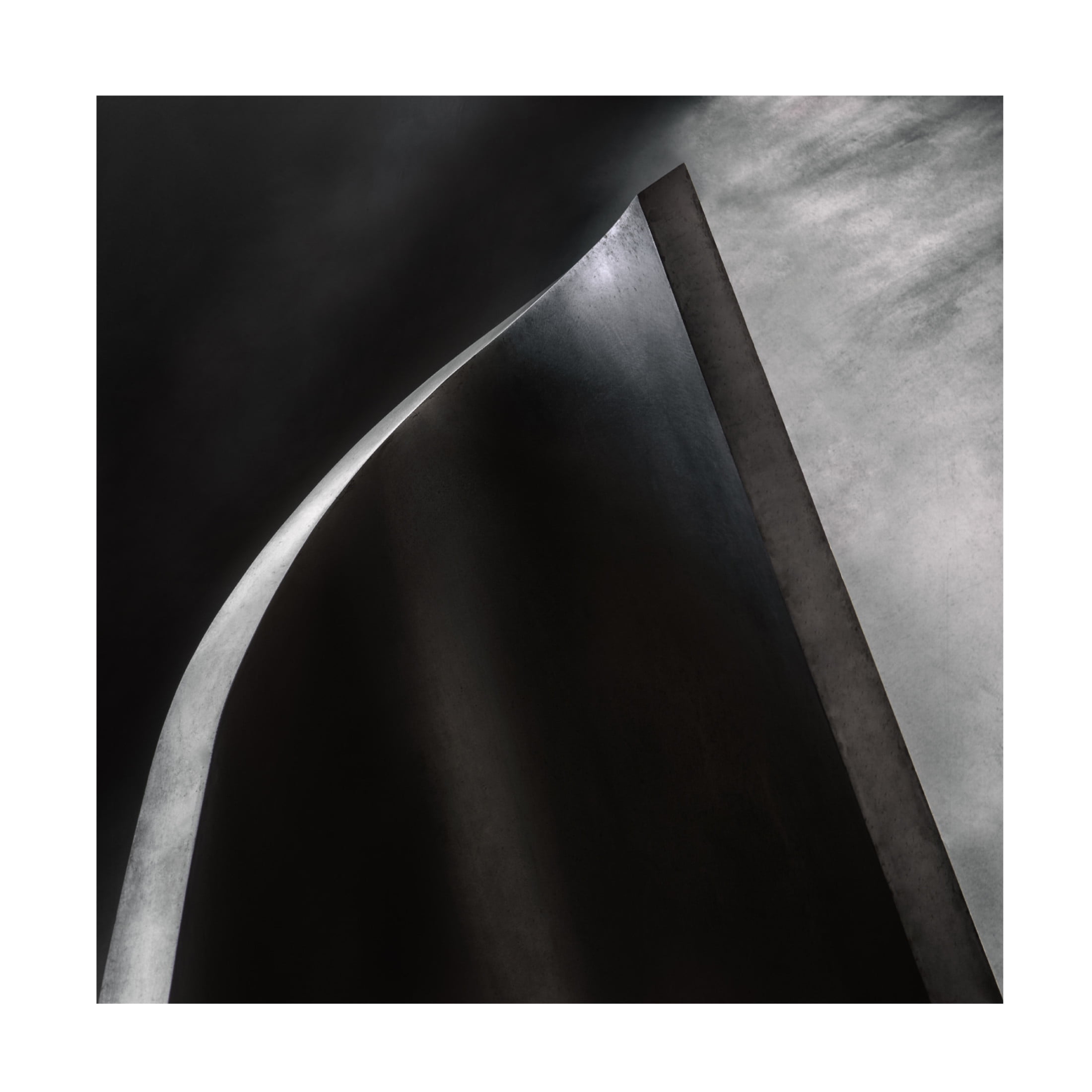 Canvas Wall Art - Gilbert Claes 'Curved Steel' Wall Art for Living Room, Bedroom, or Office Décor by Trademark Fine Art - 35 x 35 Inches