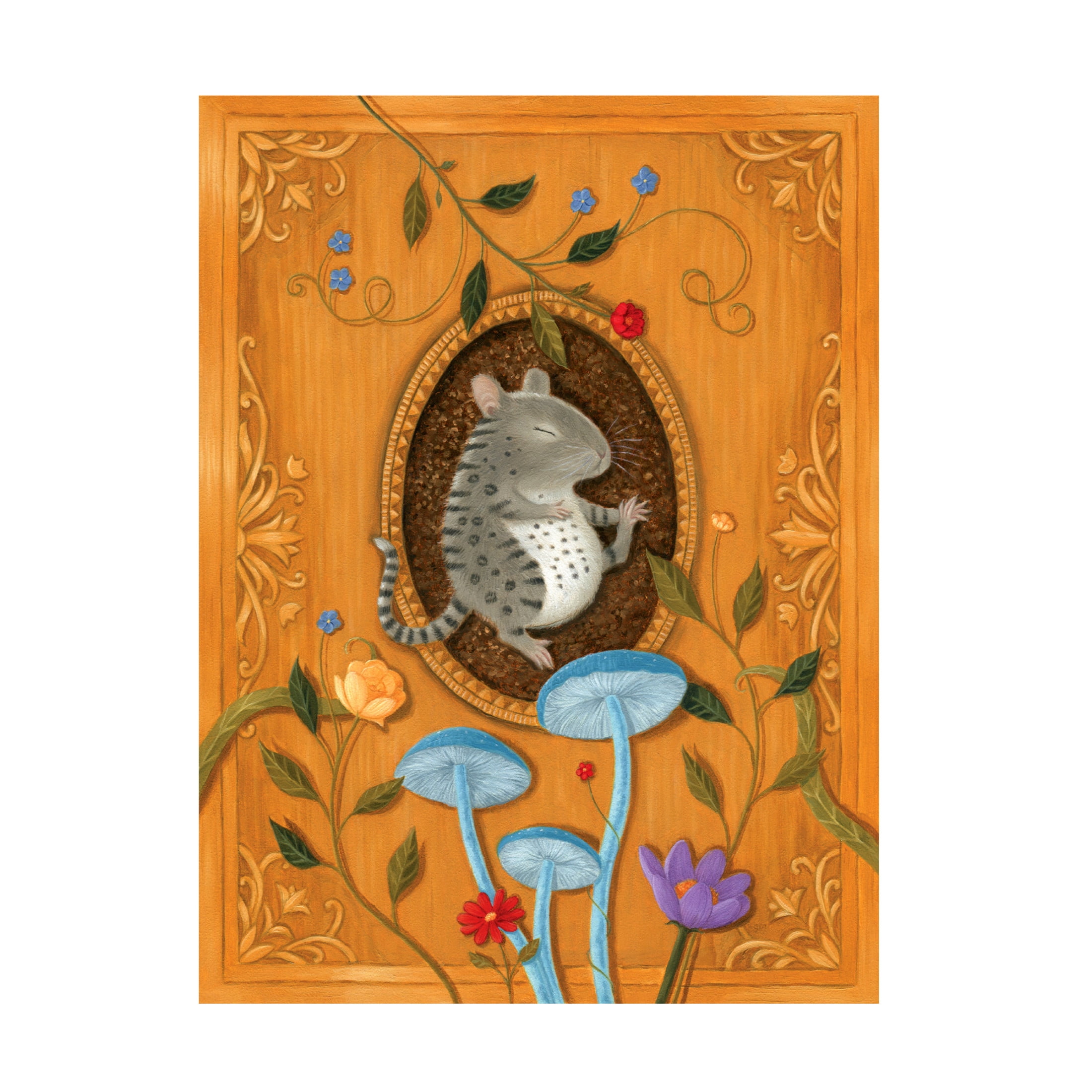 Canvas Wall Art - Gina Matarazzo 'Benji the Bengal Mouse' Wall Art for Living Room, Bedroom, or Office Décor by Trademark Fine Art - 35 x 47 Inches