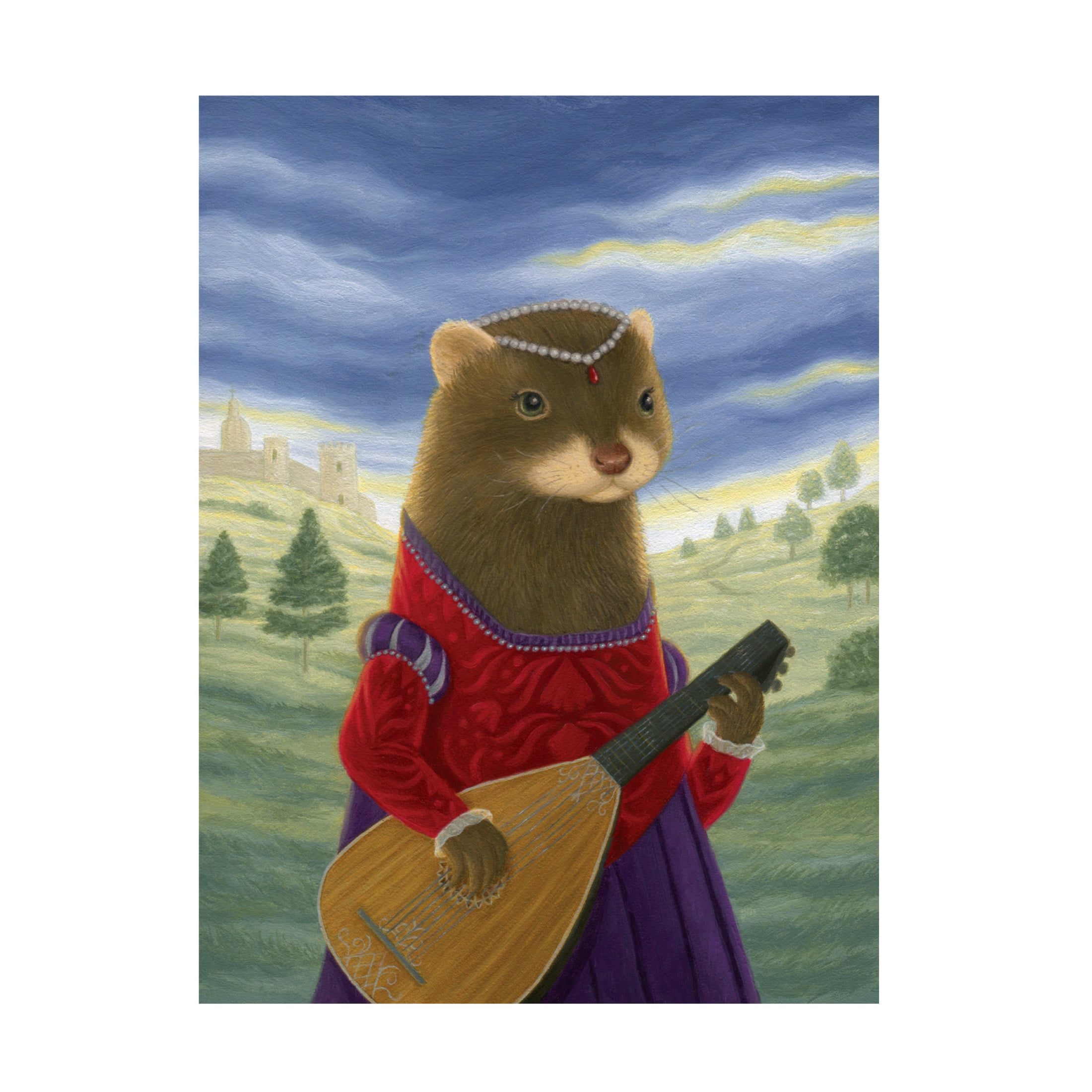 Canvas Wall Art - Gina Matarazzo 'Lady Mirabella of Piccolofazzio' Wall Art for Living Room, Bedroom, or Office Décor by Trademark Fine Art - 14 x 19 Inches