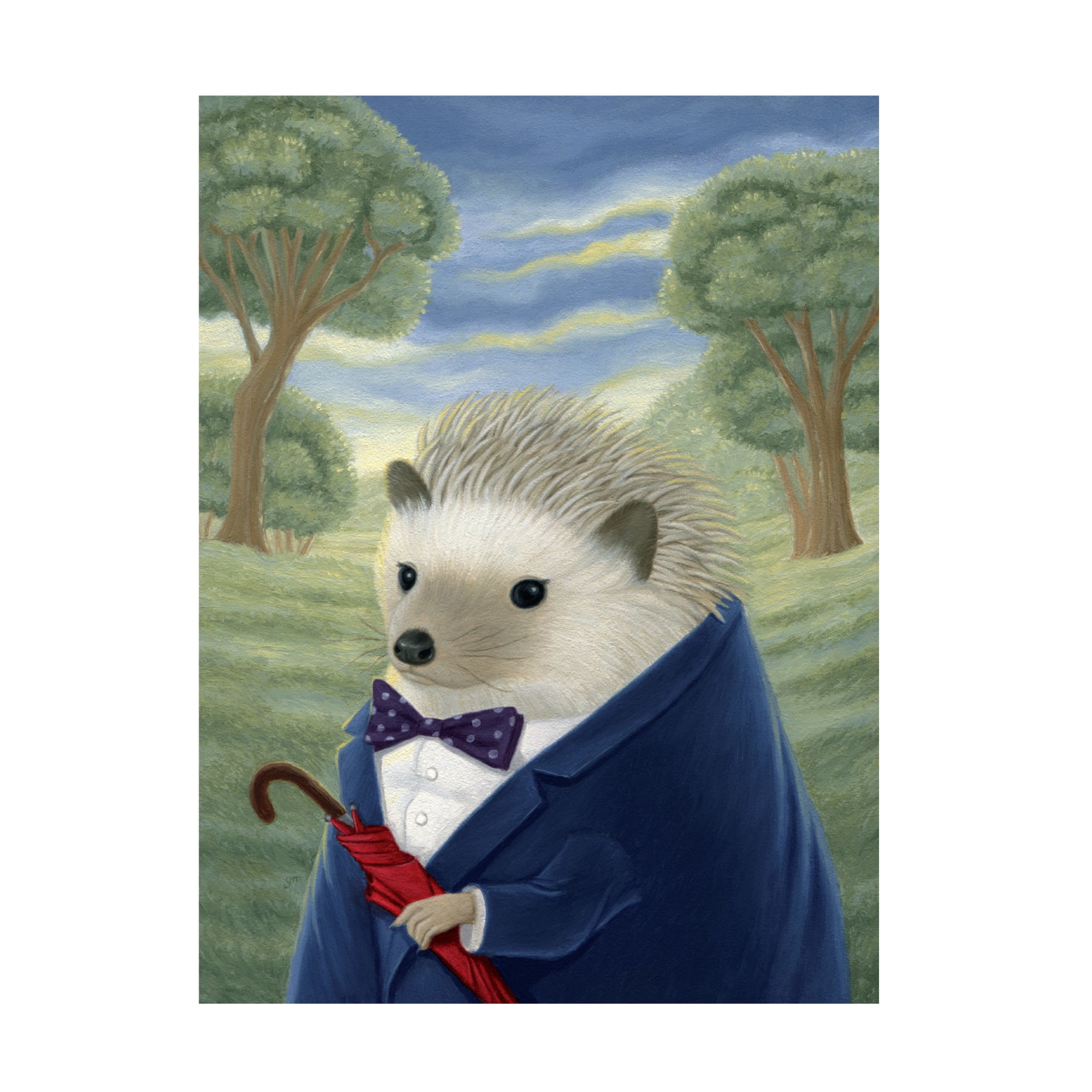 Canvas Wall Art - Gina Matarazzo 'Wendell P Frizzmerantz' Wall Art for Living Room, Bedroom, or Office Décor by Trademark Fine Art - 24 x 32 Inches