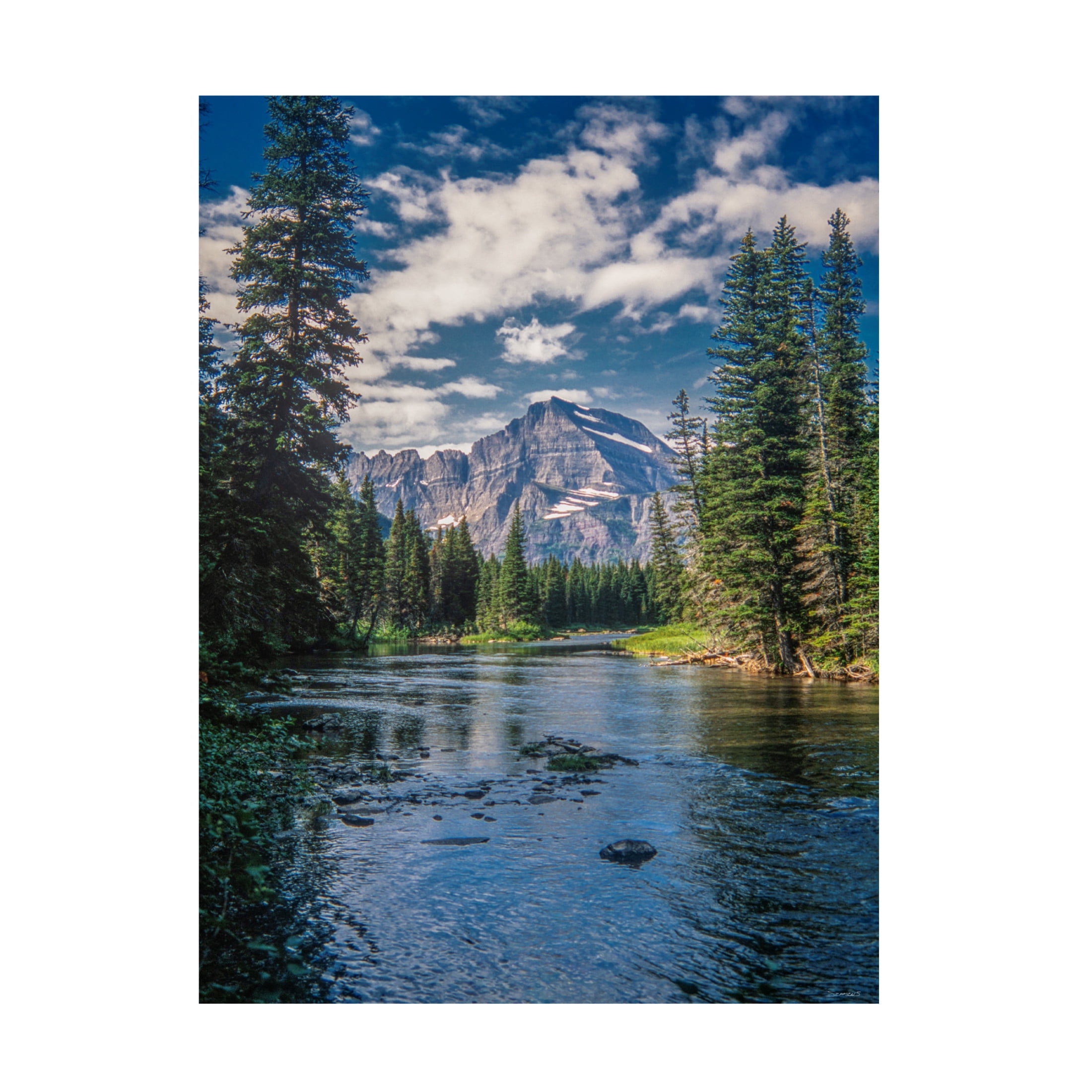 Canvas Wall Art - Gordon Semmens 'Glacier National Park 3' Wall Art for Living Room, Bedroom, or Office Décor by Trademark Fine Art - 24 x 32 Inches
