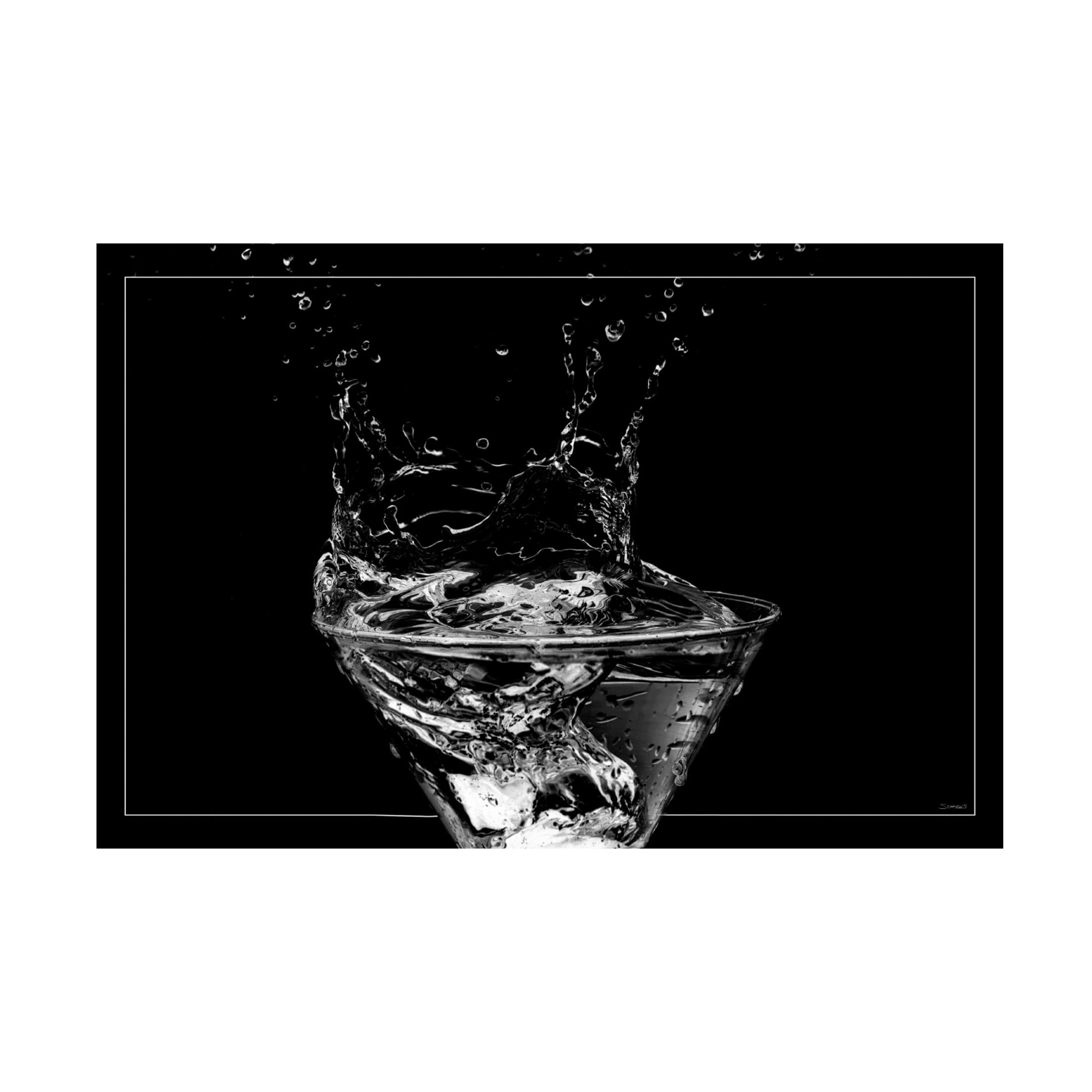 Canvas Wall Art - Gordon Semmens 'Martini Splash 13' Wall Art for Living Room, Bedroom, or Office Décor by Trademark Fine Art - 19 x 12 Inches
