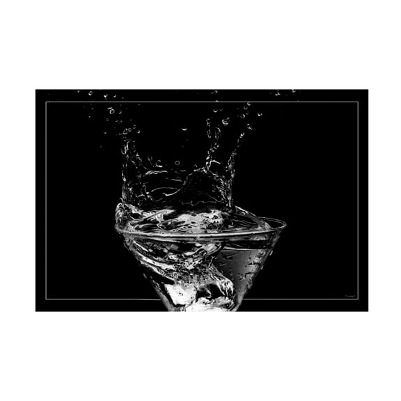 Canvas Wall Art - Gordon Semmens 'Martini Splash 13' Wall Art for Living Room, Bedroom, or Office Décor by Trademark Fine Art - 19 x 12 Inches