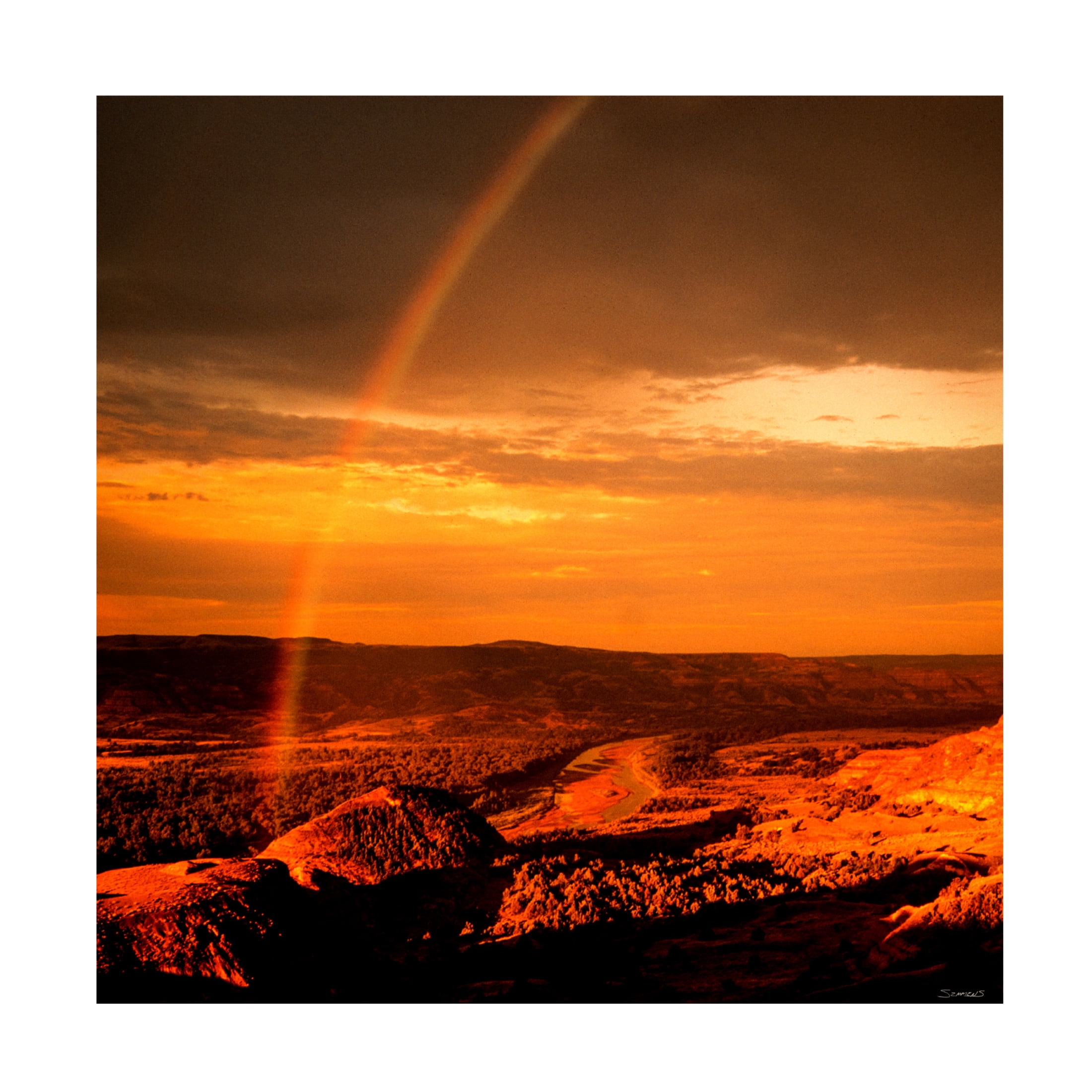 Canvas Wall Art - Gordon Semmens 'Theodore Roosevelt National Park 1' Wall Art for Living Room, Bedroom, or Office Décor by Trademark Fine Art - 14 x 14 Inches