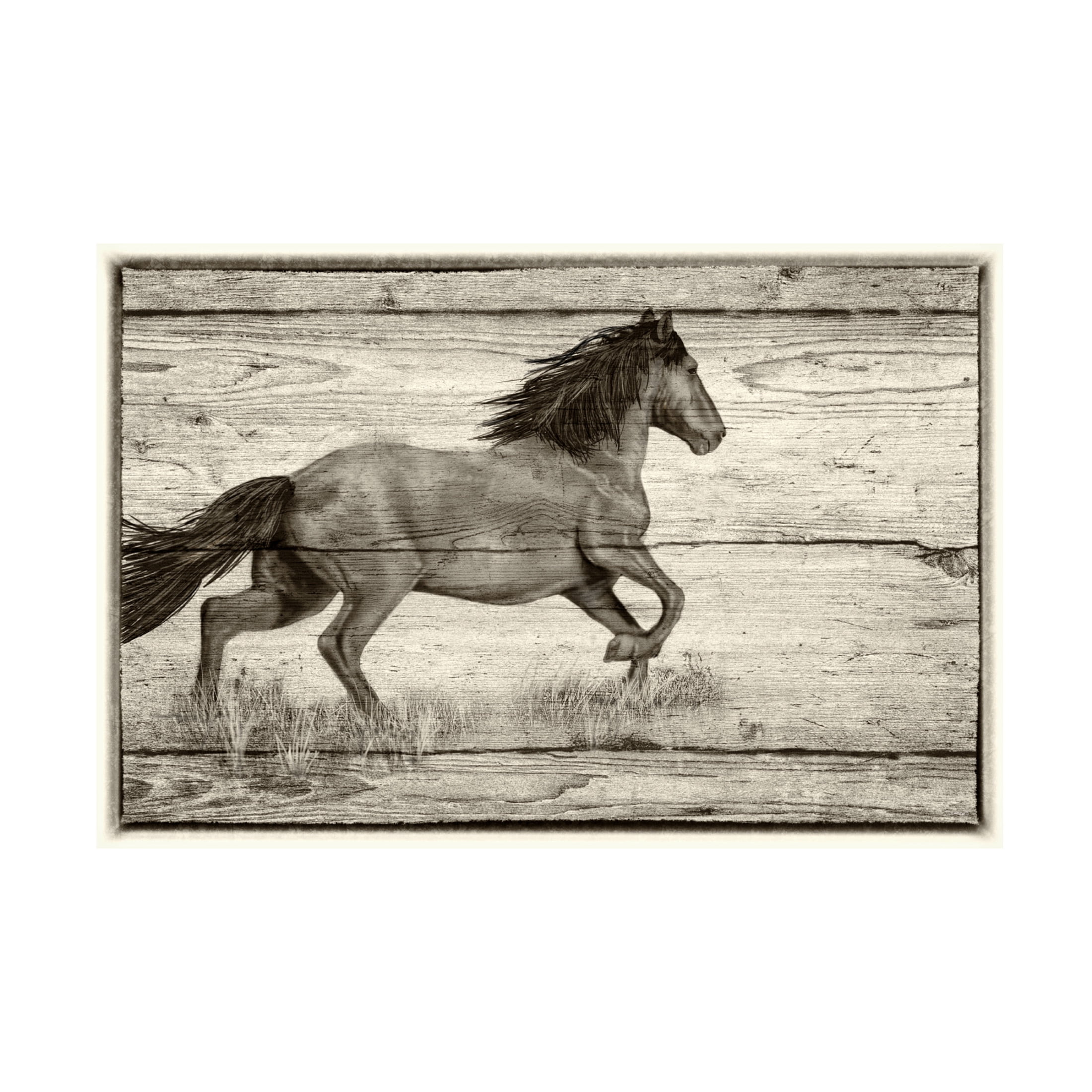 Canvas Wall Art - Gordon Semmens 'Woodgrain Antiques 1' Wall Art for Living Room, Bedroom, or Office Décor by Trademark Fine Art - 24 x 16 Inches