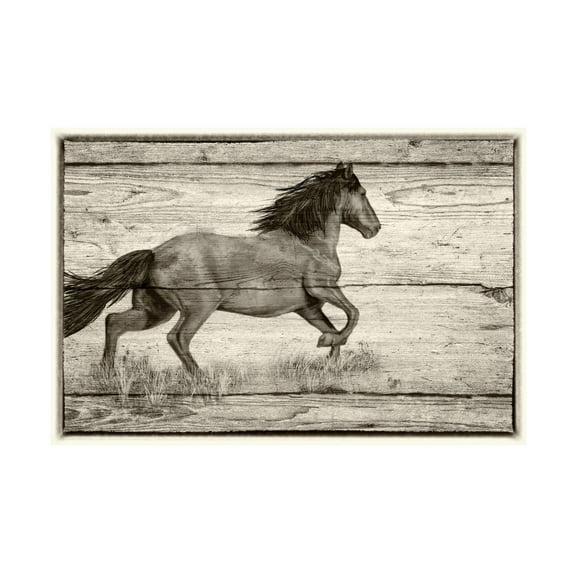 Canvas Wall Art - Gordon Semmens 'Woodgrain Antiques 1' Wall Art for Living Room, Bedroom, or Office Décor by Trademark Fine Art - 24 x 16 Inches