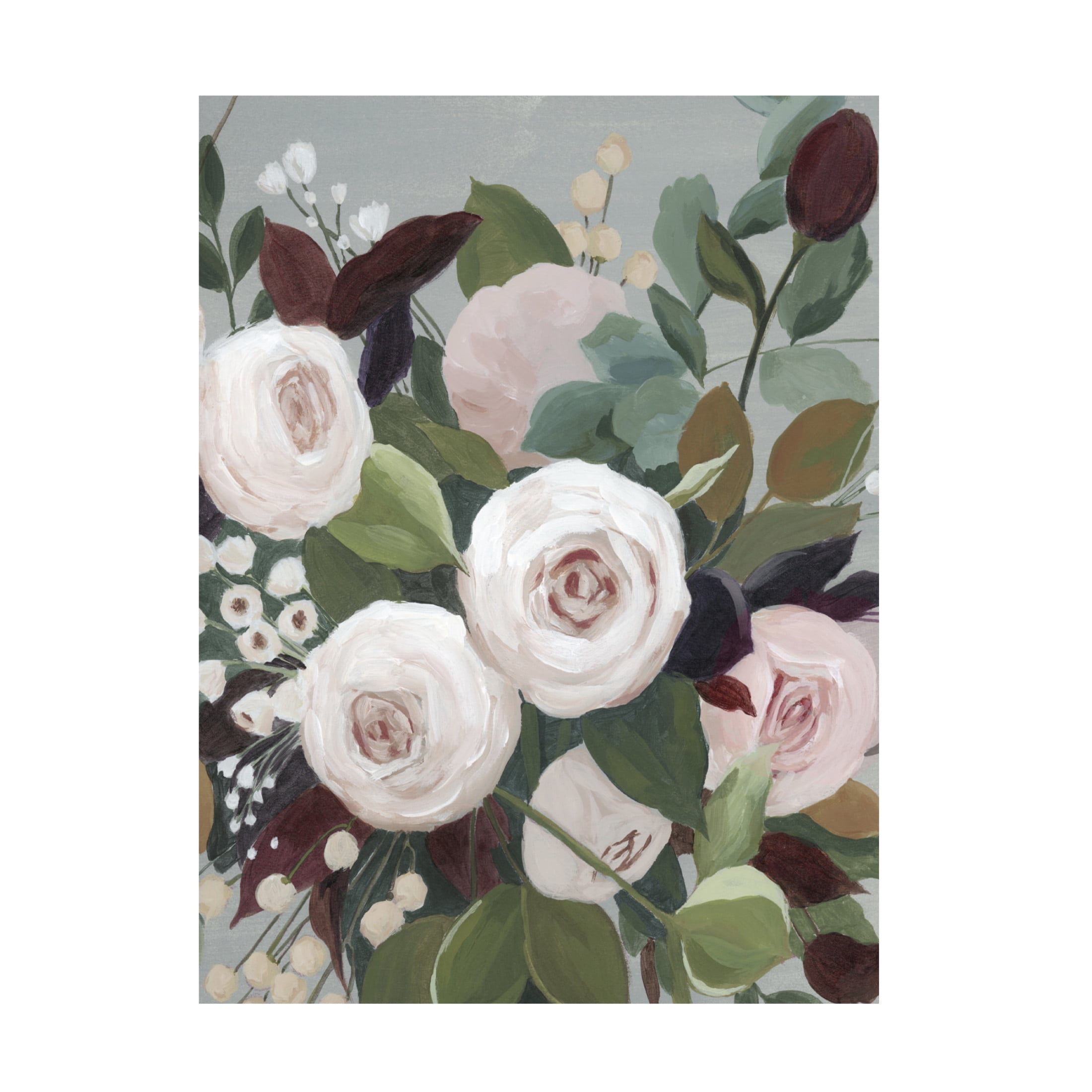 Canvas Wall Art - Grace Popp 'Bohemian Blooms II' Wall Art for Living Room, Bedroom, or Office Décor by Trademark Fine Art - 35 x 47 Inches