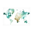 thumbnail image 1 of Canvas Wall Art - Grace Popp 'Geode World Map I' Wall Art for Living Room, Bedroom, or Office Décor by Trademark Fine Art - 24 x 16 Inches, 1 of 4