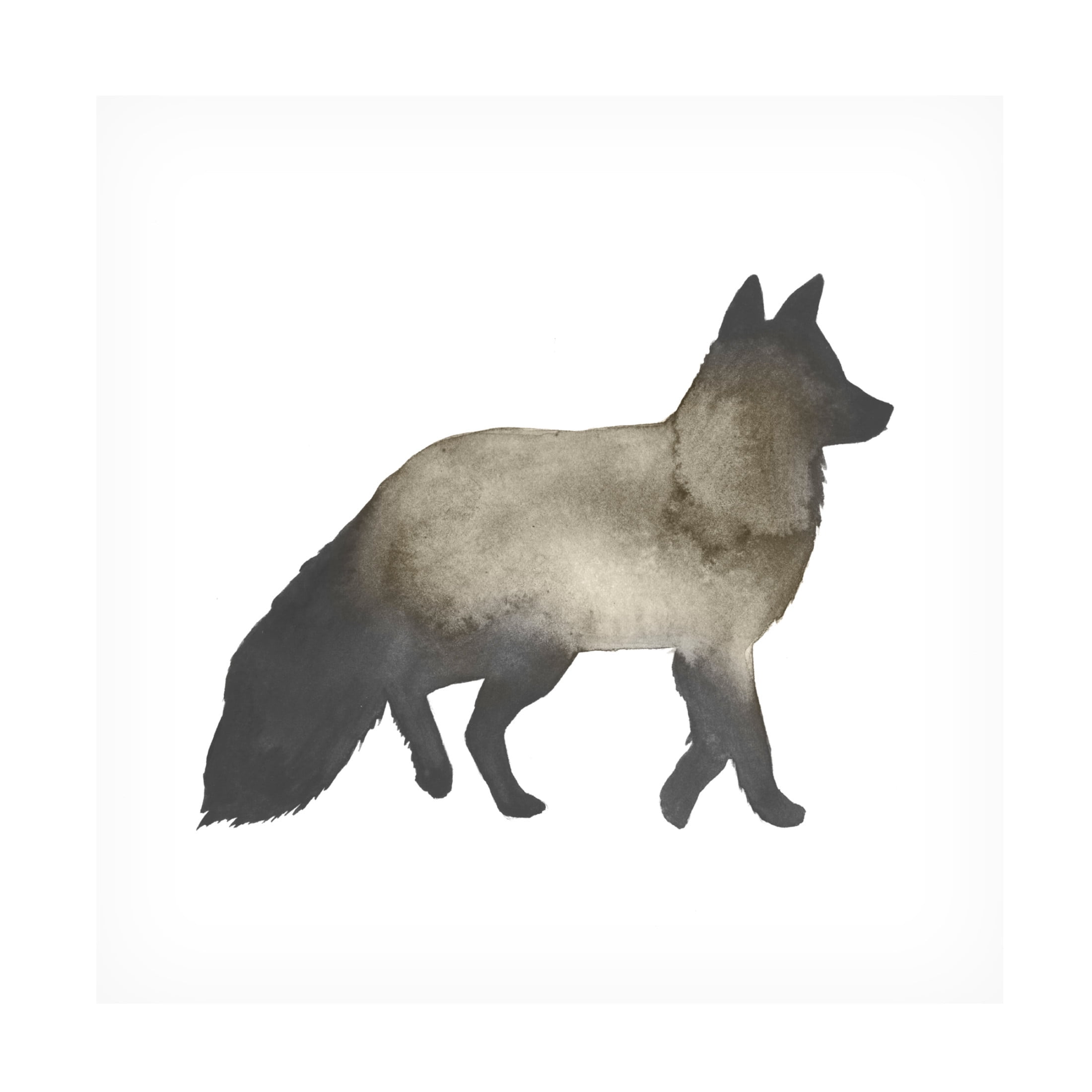 Canvas Wall Art - Grace Popp 'Sepia Animal Silhouette II' Wall Art for Living Room, Bedroom, or Office Décor by Trademark Fine Art - 24 x 24 Inches