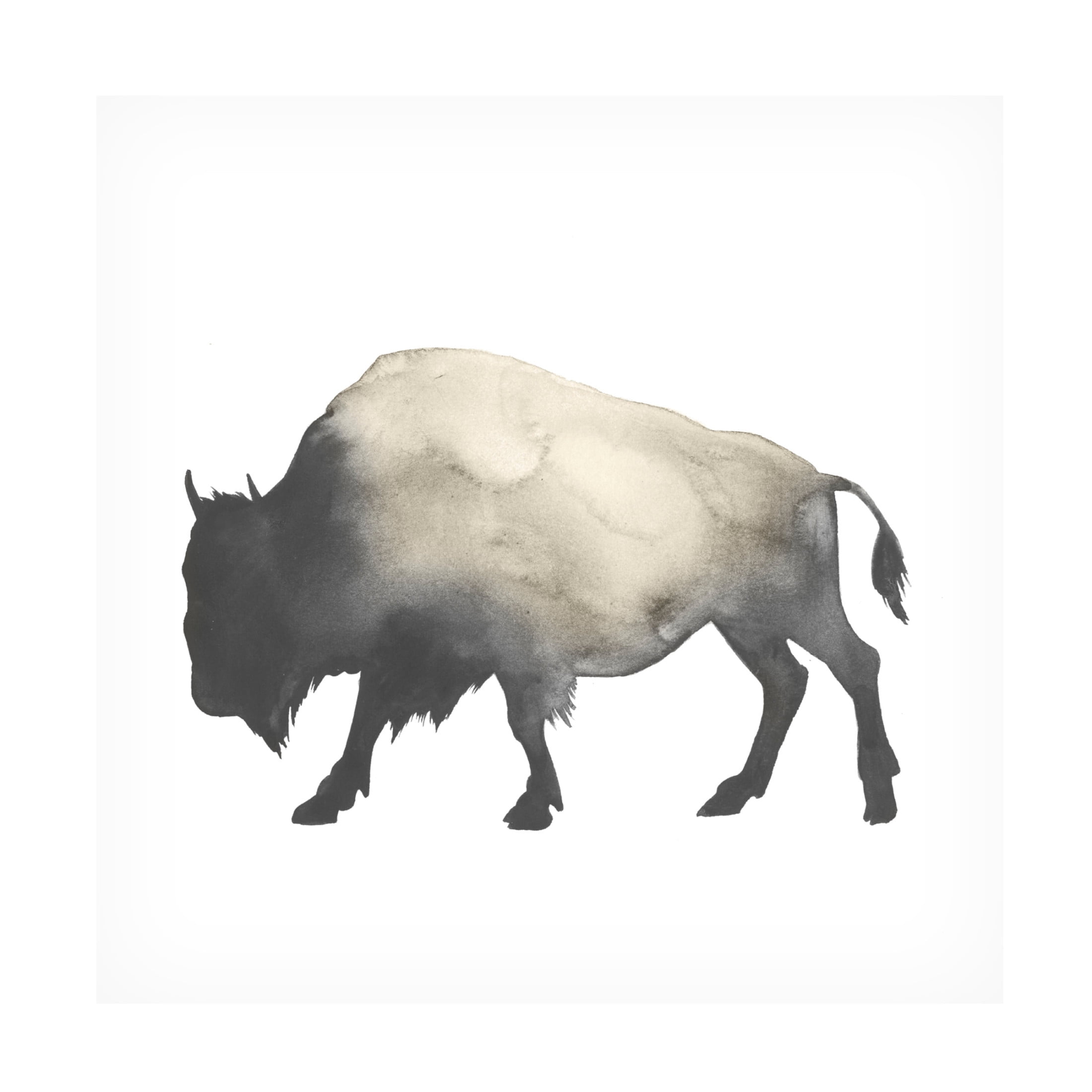 Canvas Wall Art - Grace Popp 'Sepia Animal Silhouette IV' Wall Art for Living Room, Bedroom, or Office Décor by Trademark Fine Art - 35 x 35 Inches