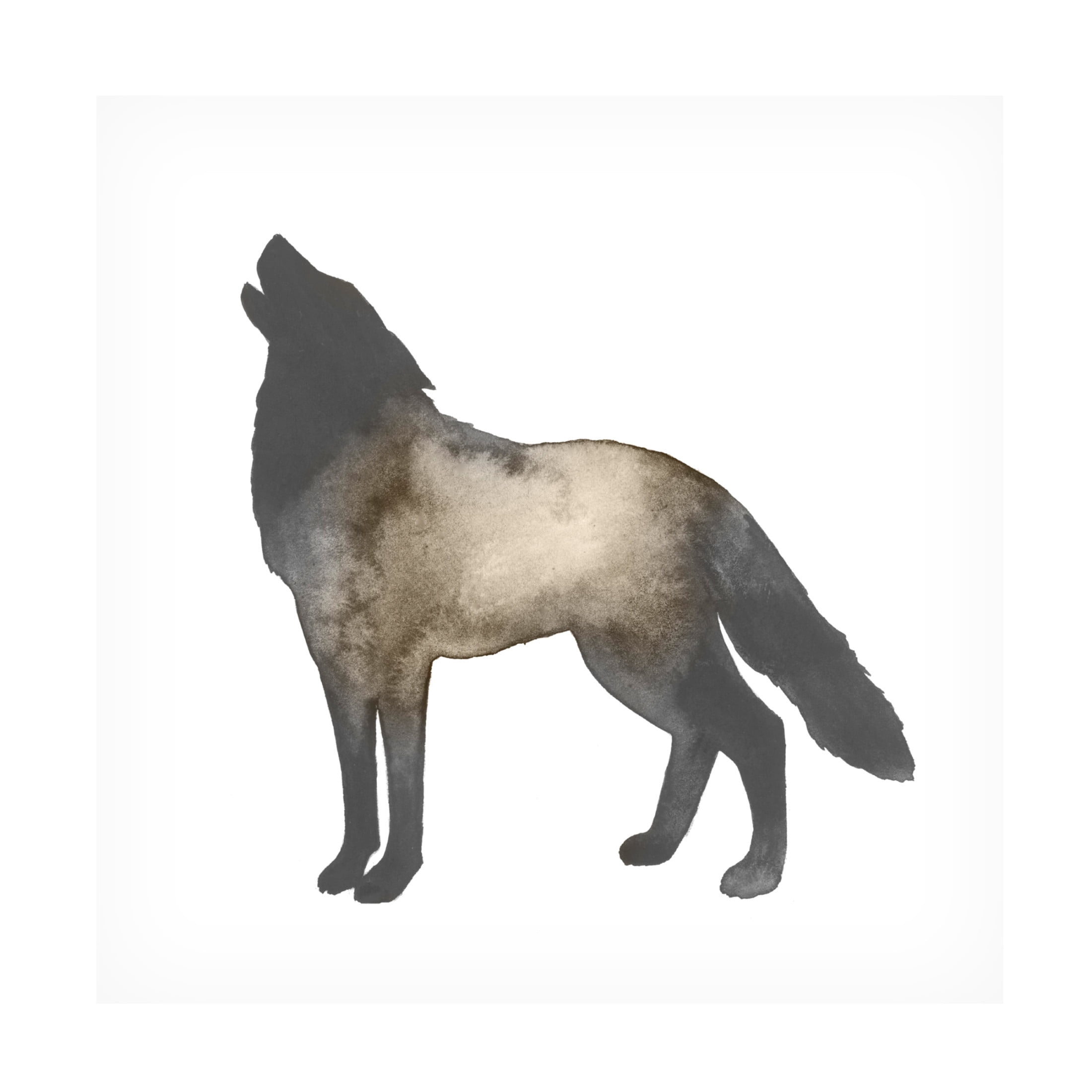 Canvas Wall Art - Grace Popp 'Sepia Animal Silhouette V' Wall Art for Living Room, Bedroom, or Office Décor by Trademark Fine Art - 14 x 14 Inches