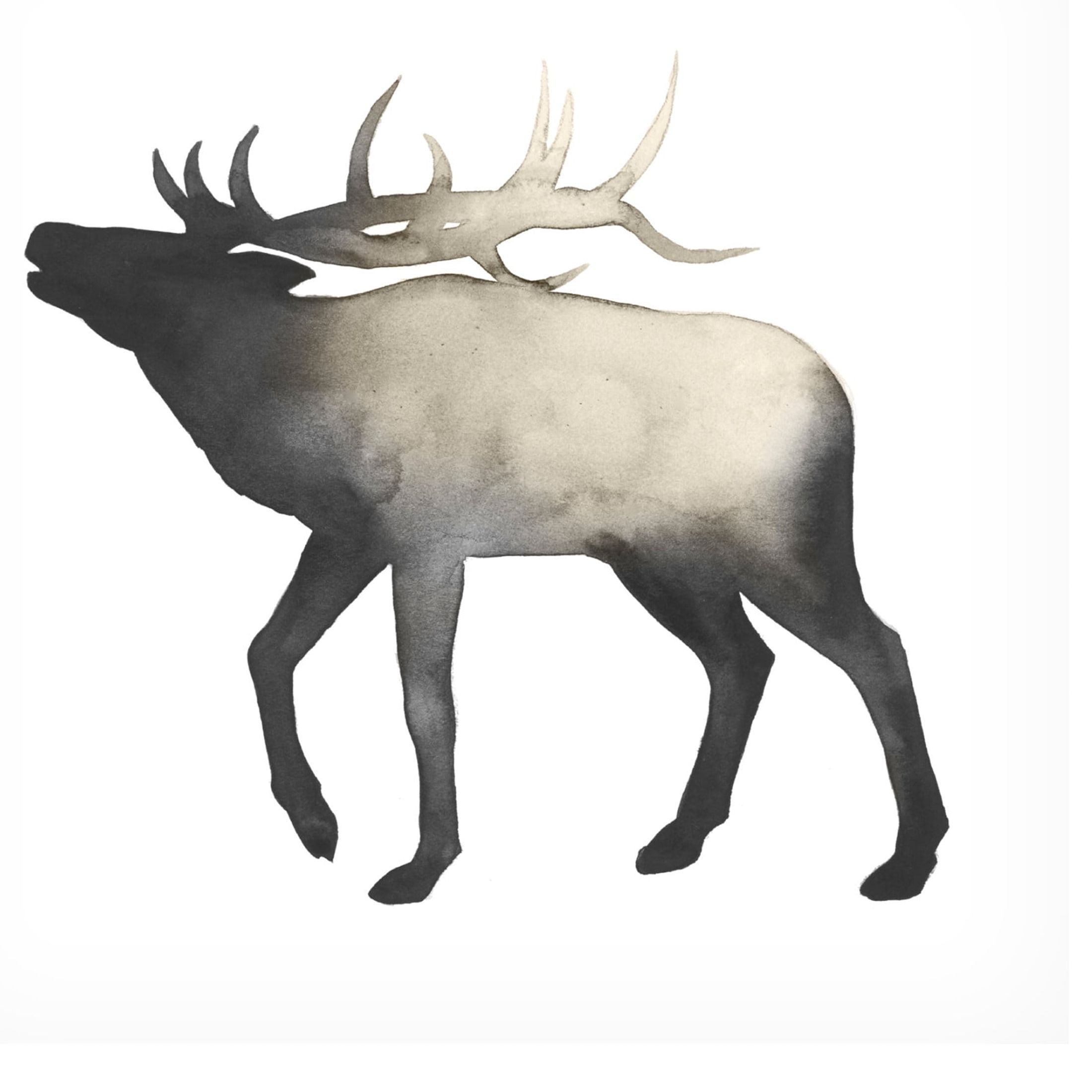 Canvas Wall Art - Grace Popp 'Sepia Animal Silhouette VI' Wall Art for Living Room, Bedroom, or Office Décor by Trademark Fine Art - 14 x 14 Inches