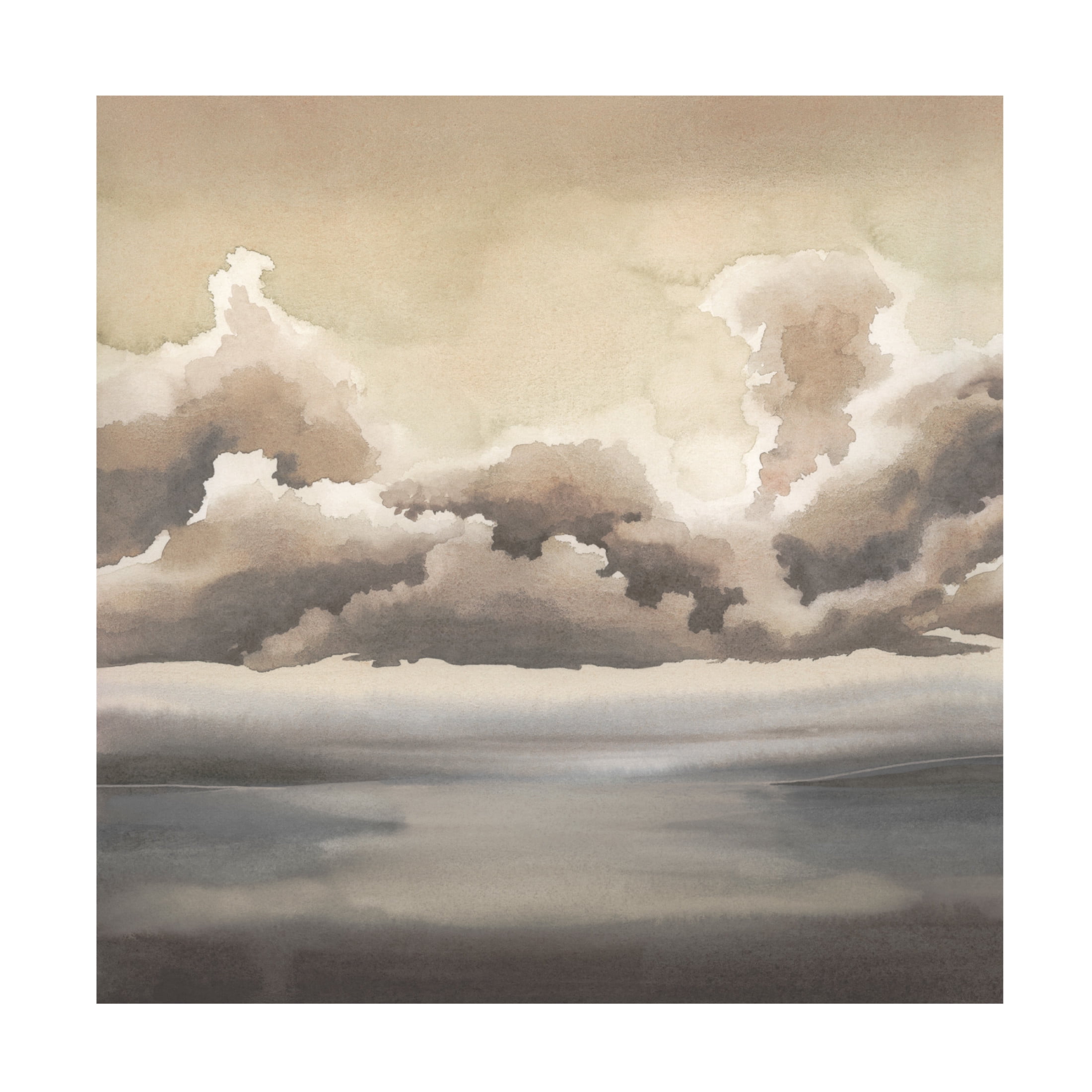 Canvas Wall Art - Grace Popp 'Sepia Sea Fret II' Wall Art for Living Room, Bedroom, or Office Décor by Trademark Fine Art - 35 x 35 Inches