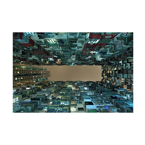 Canvas Wall Art - Greg Metro 'Urban Density' Wall Art for Living Room, Bedroom, or Office Décor by Trademark Fine Art - 32 x 22 Inches