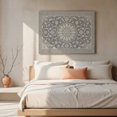 thumbnail image 1 of Canvas Wall Art, Grey Boho Framed Artwork for Living Room, Floral Traditional Classic Modern Gallery Wrapped Canvas Prints Art Ready to Hang Wall Decor for Bedroom Office, 32"x24", 1 of 9