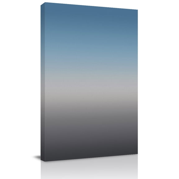 Canvas Wall Art, Grey Ombre Framed Canvas Prints for Kitchen Bedroom, Navy Blue Gray Gradient Modern Abstract Art Small Gallery Wrapped Wall Decor for Home Office, Gifts, 8"x12" Ship Next Day