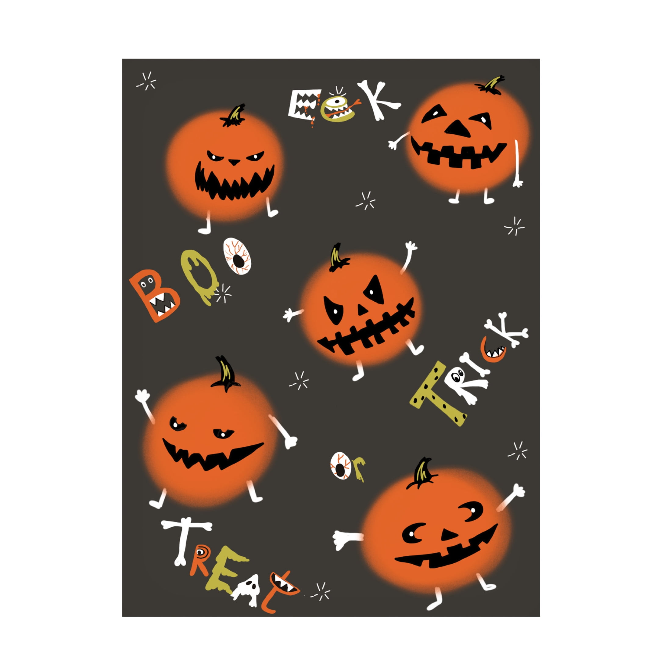 Canvas Wall Art - HUE and MI and Sangita 'Boo Trick Or Treat' Wall Art for Living Room, Bedroom, or Office Décor by Trademark Fine Art - 18 x 24 Inches