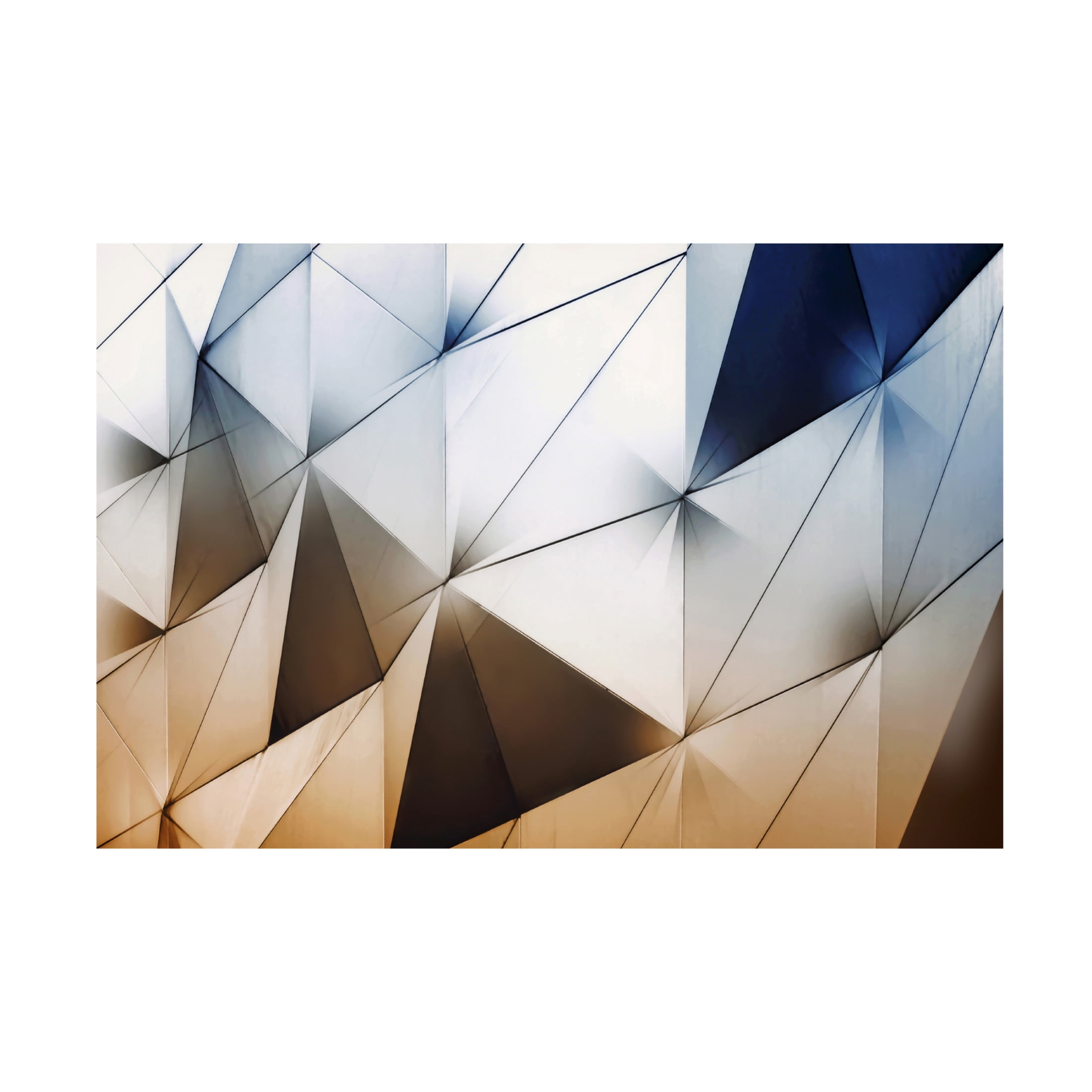 Canvas Wall Art - Henk Van Maastricht 'Triangles Art' Wall Art for Living Room, Bedroom, or Office D?cor by Trademark Fine Art - 32 x 22 Inches