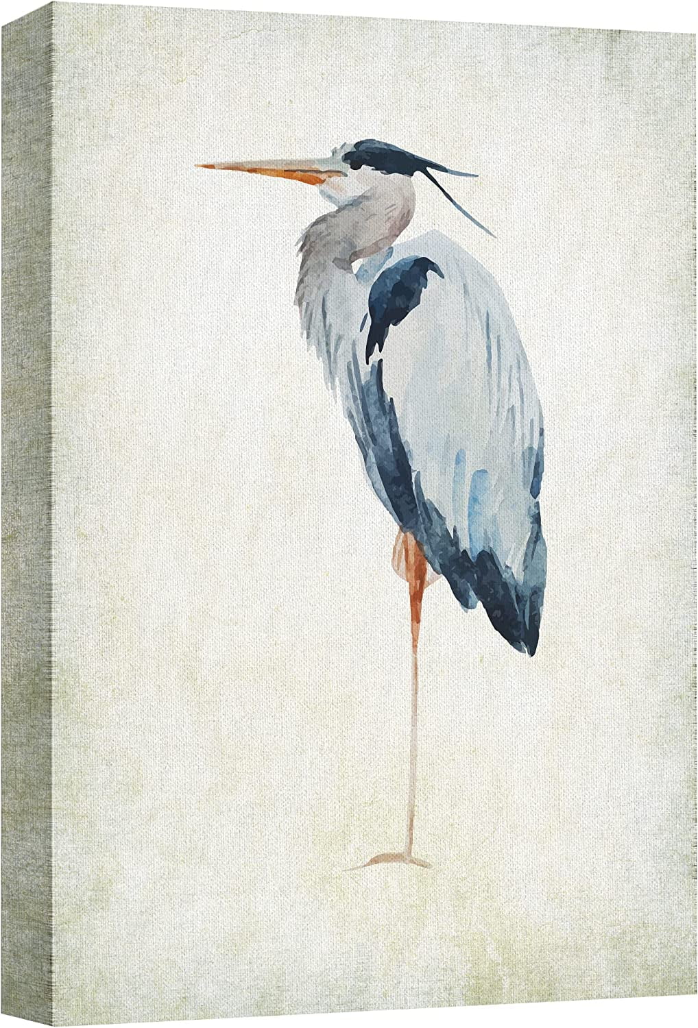 - Canvas Wall Art - Heron Bird - Wild Animal- Gallery Wrap Modern Home ...