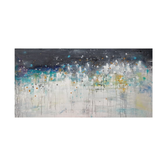 Canvas Wall Art - Hilary Winfield 'Electrical Charge 15' Wall Art for Living Room, Bedroom, or Office Décor by Trademark Fine Art - 47 x 24 Inches
