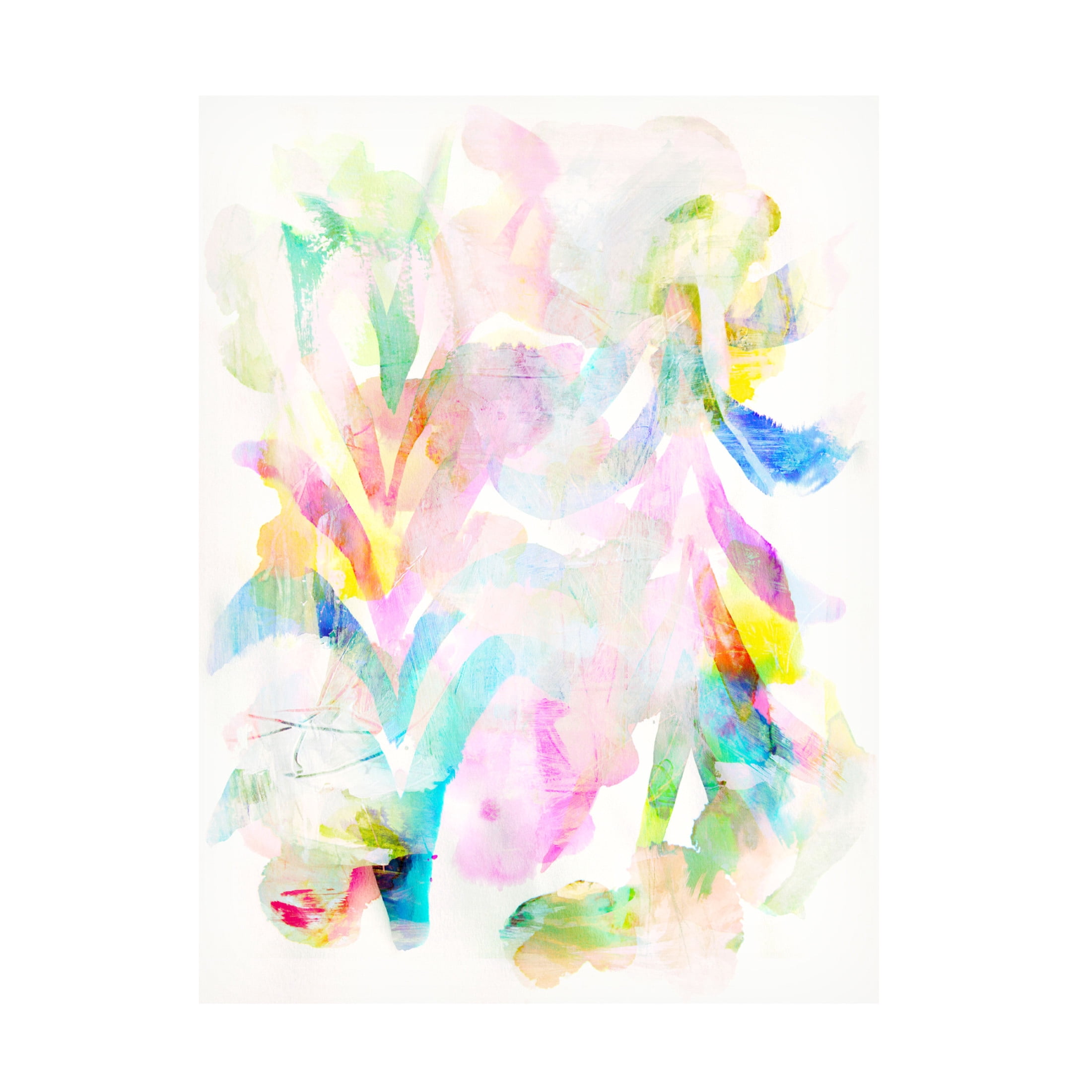 Canvas Wall Art - Hope Bainbridge 'Flower and Rainbow' Wall Art for Living Room, Bedroom, or Office Décor by Trademark Fine Art - 18 x 24 Inches