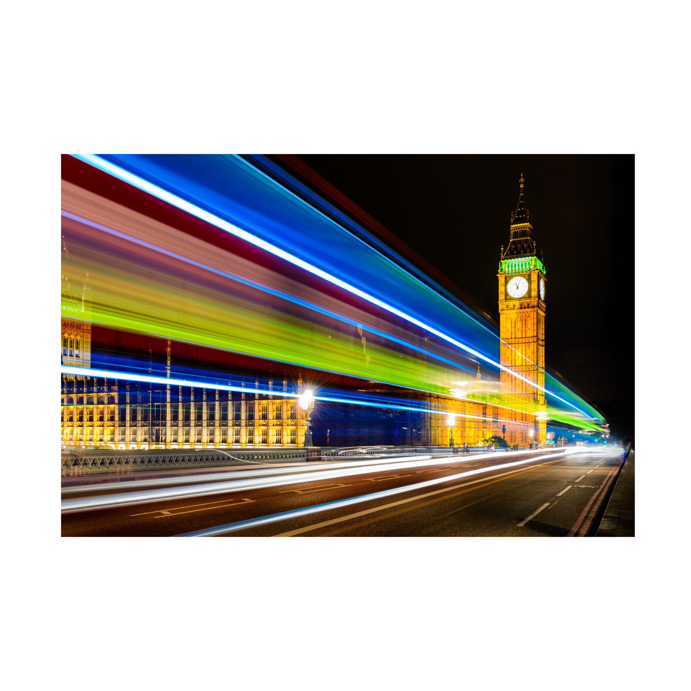 Canvas Wall Art - Ido Meirovich 'Urban Rainbow' Wall Art for Living Room, Bedroom, or Office D?cor by Trademark Fine Art - 32 x 22 Inches
