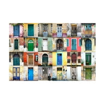 Canvas Wall Art - Igor Shrayer 'Twenty Four Doors' Wall Art for Living Room, Bedroom, or Office Décor by Trademark Fine Art - 19 x 12 Inches