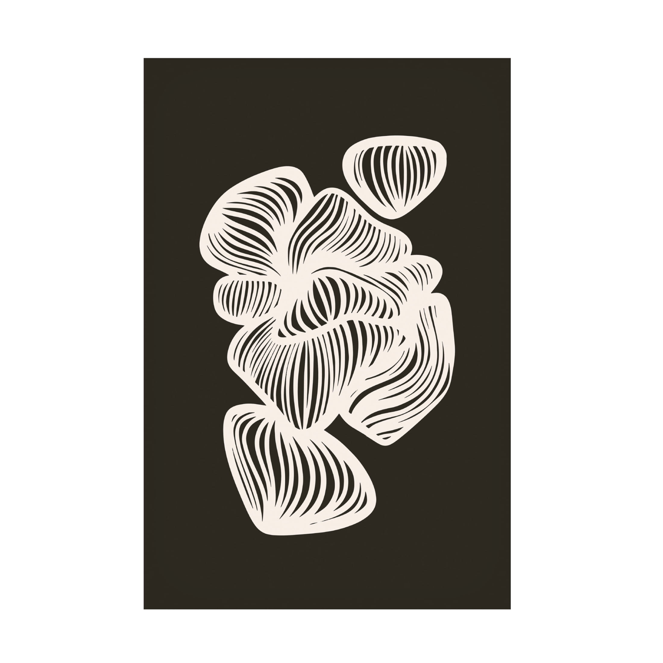 Canvas Wall Art - Incado 'Black and White Shapes' Wall Art for Living Room, Bedroom, or Office Décor by Trademark Fine Art - 30 x 47 Inches