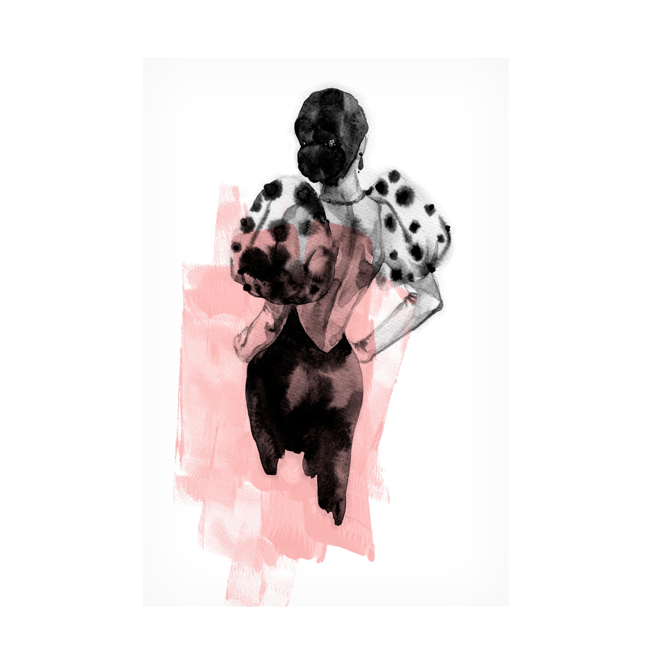 Canvas Wall Art - Incado 'Figure Pink' Wall Art for Living Room, Bedroom, or Office Décor by Trademark Fine Art - 16 x 24 Inches
