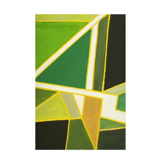 Canvas Wall Art - Incado 'Green Graphics' Wall Art for Living Room, Bedroom, or Office Décor by Trademark Fine Art - 30 x 47 Inches