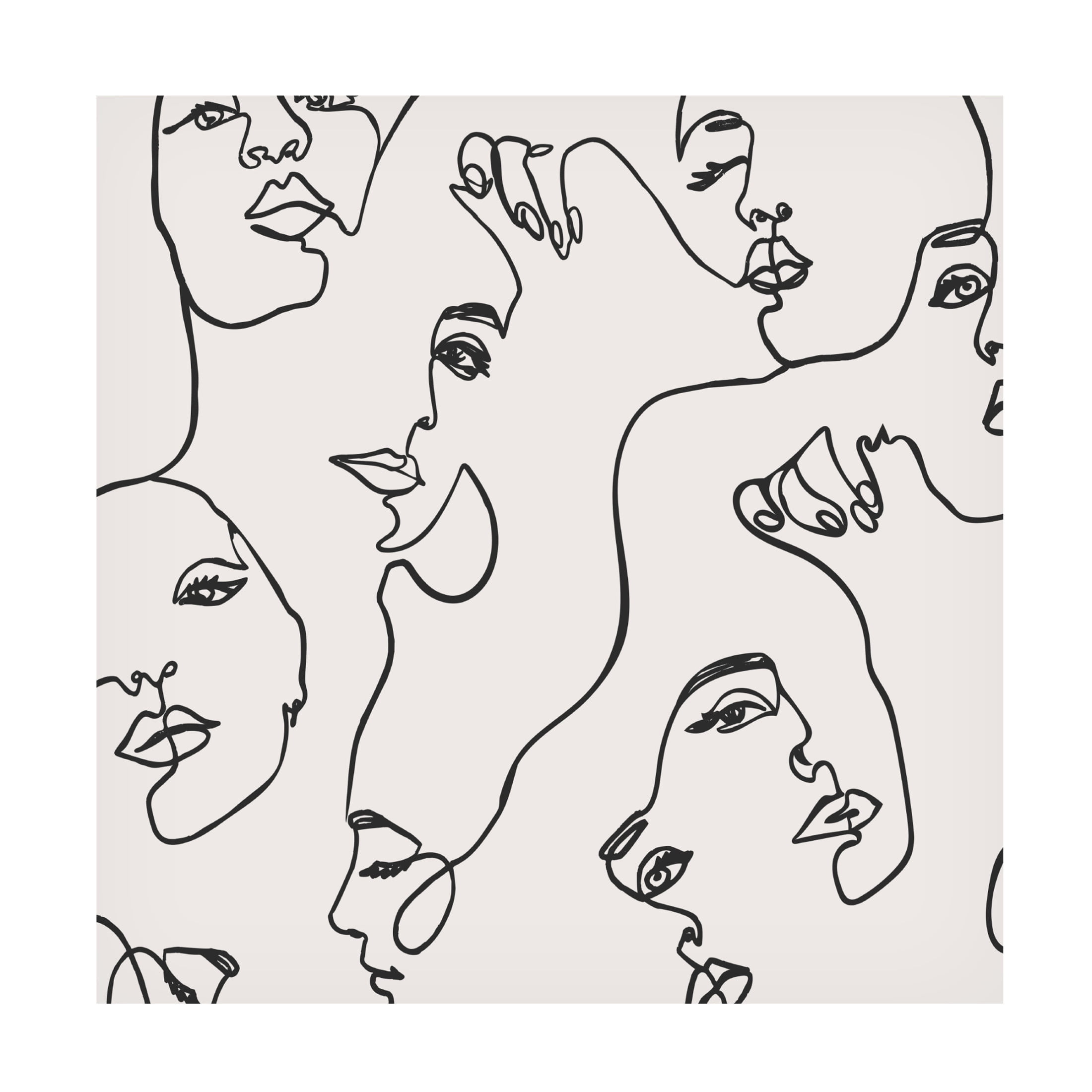 Canvas Wall Art - Incado 'Many Faces' Wall Art for Living Room, Bedroom, or Office Décor by Trademark Fine Art - 14 x 14 Inches