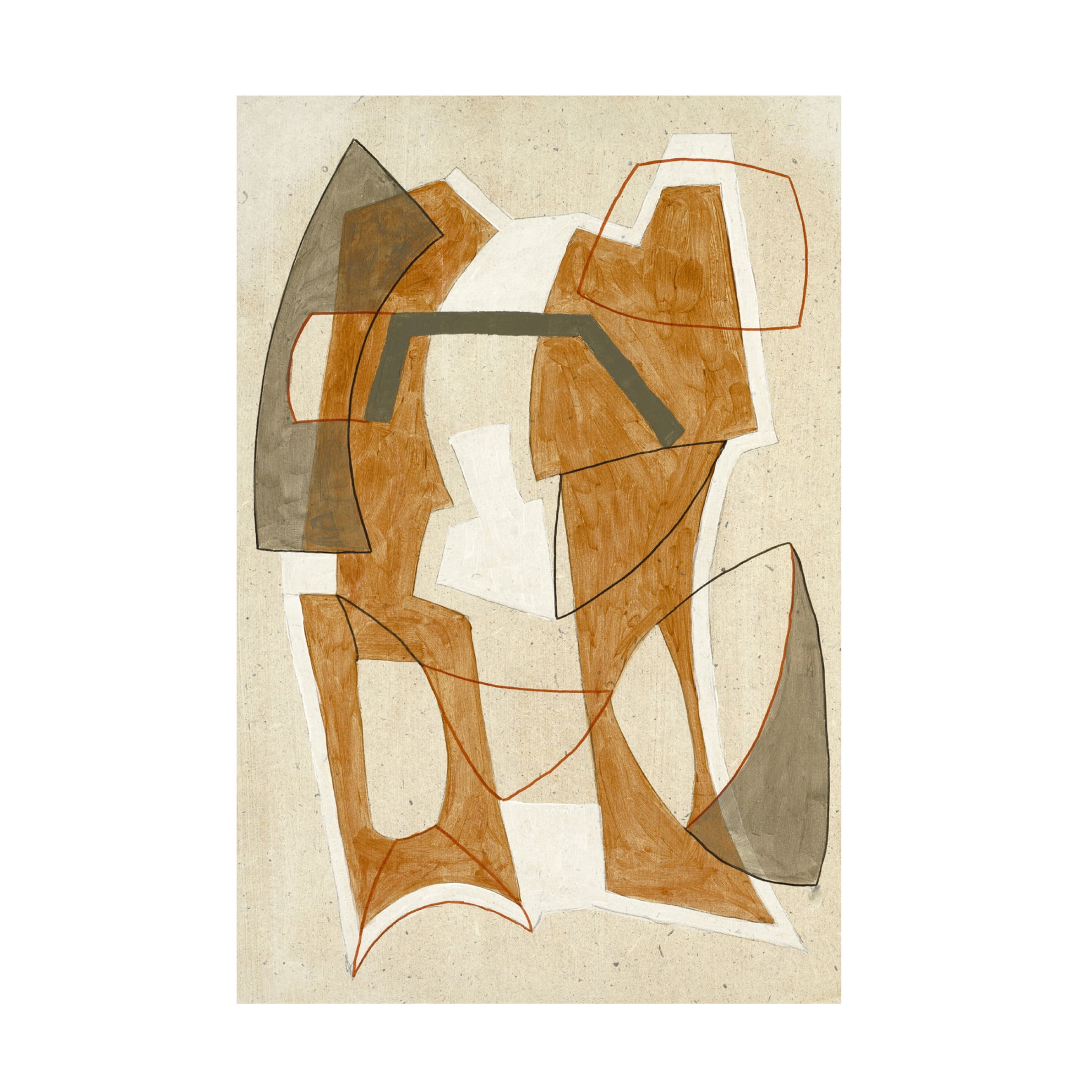 Canvas Wall Art - Incado 'Mid Cent Rust' Wall Art for Living Room, Bedroom, or Office Décor by Trademark Fine Art - 22 x 32 Inches
