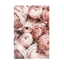 Canvas Wall Art - Incado 'Pink Roses' Wall Art for Living Room, Bedroom, or Office Décor by Trademark Fine Art - 12 x 19 Inches