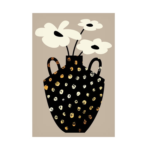 Canvas Wall Art - Incado 'Vase Floral II' Wall Art for Living Room, Bedroom, or Office Décor by Trademark Fine Art - 16 x 24 Inches