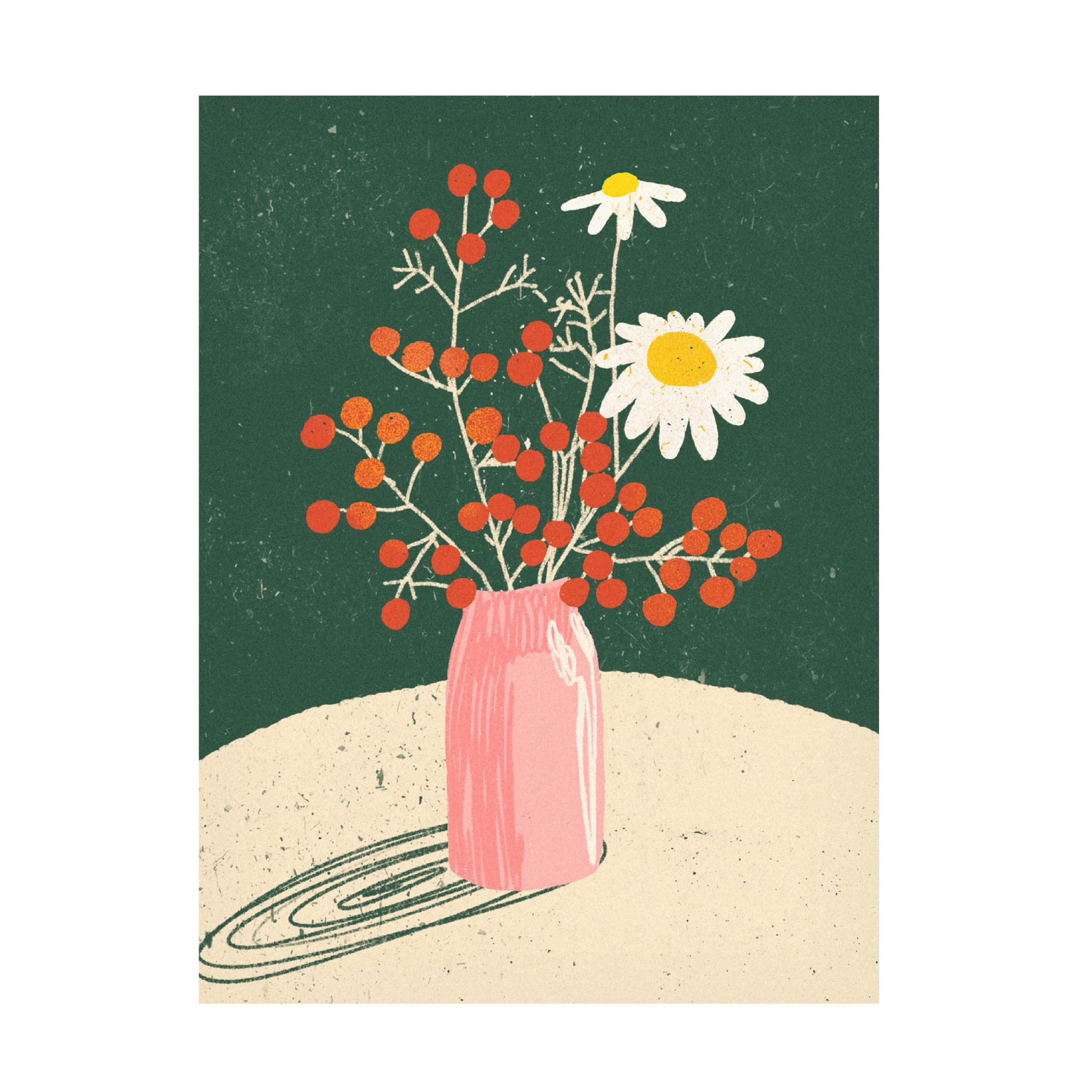 Canvas Wall Art - Incado 'Vase Floral' Wall Art for Living Room, Bedroom, or Office Décor by Trademark Fine Art - 35 x 47 Inches