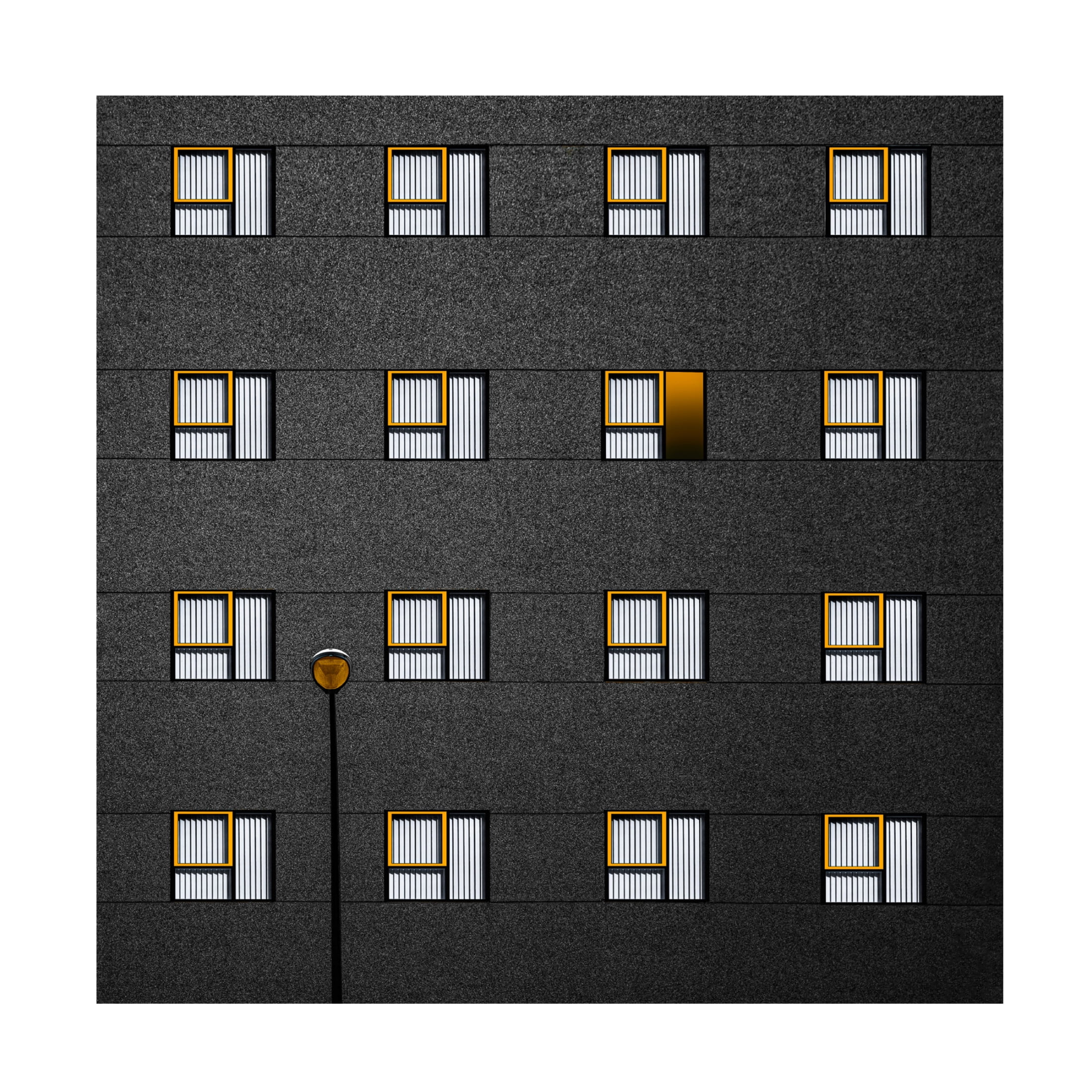 Canvas Wall Art - Inge Schuster 'Simplicity With Yellow Frames' Wall Art for Living Room, Bedroom, or Office Décor by Trademark Fine Art - 35 x 35 Inches