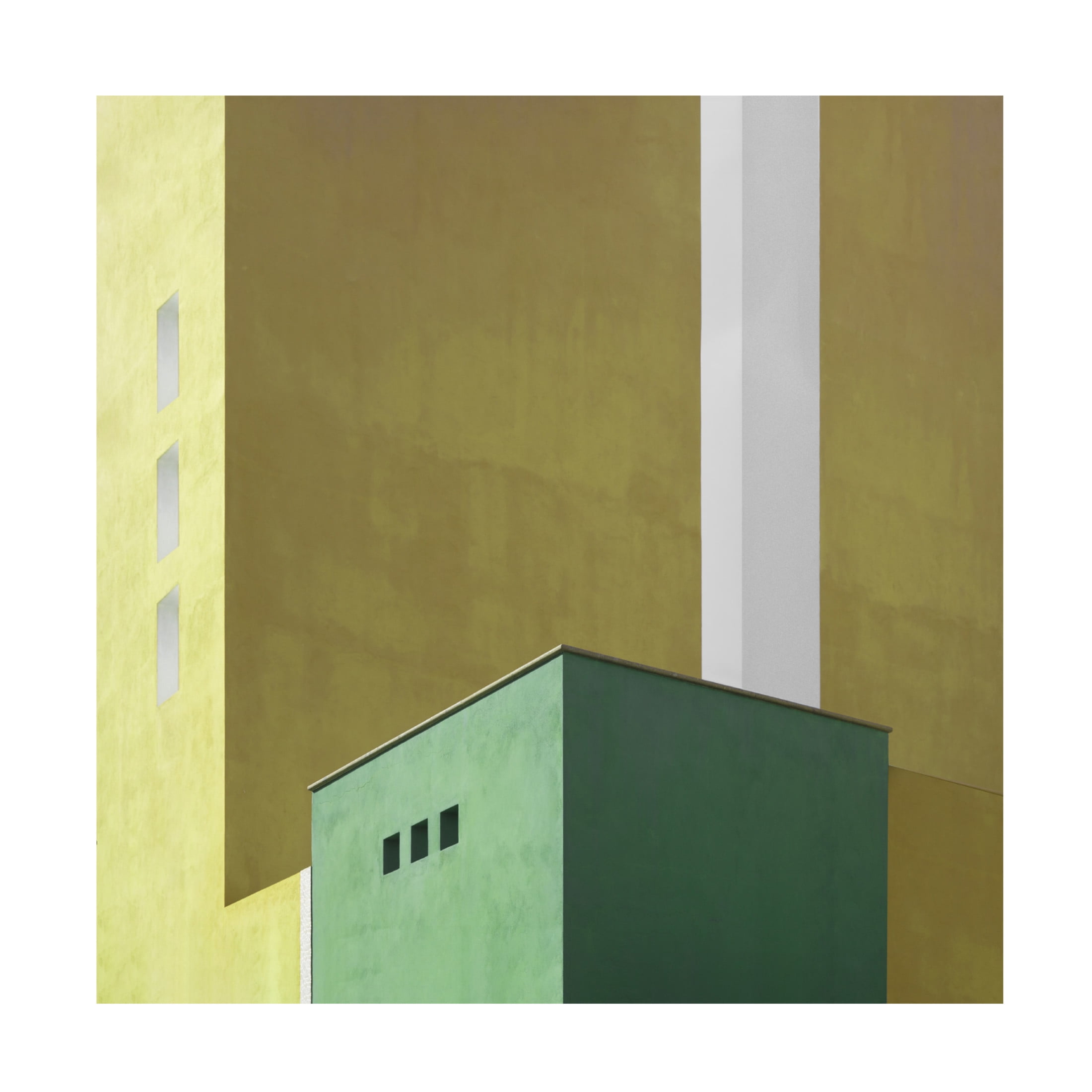 Canvas Wall Art - Inge Schuster 'Yellow And Green' Wall Art for Living Room, Bedroom, or Office Décor by Trademark Fine Art - 14 x 14 Inches