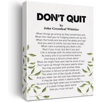 Canvas Wall Art Inspirational Don''t Quit Canvas Print Positive Painting Home Wall Decor Framed Gift 12x15 Inch