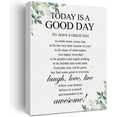 thumbnail image 1 of Canvas Wall Art Inspirational Today is a Good Day Quote Canvas Print Painting Home Wall Decor Framed Gift 12x15 Inch, 1 of 5