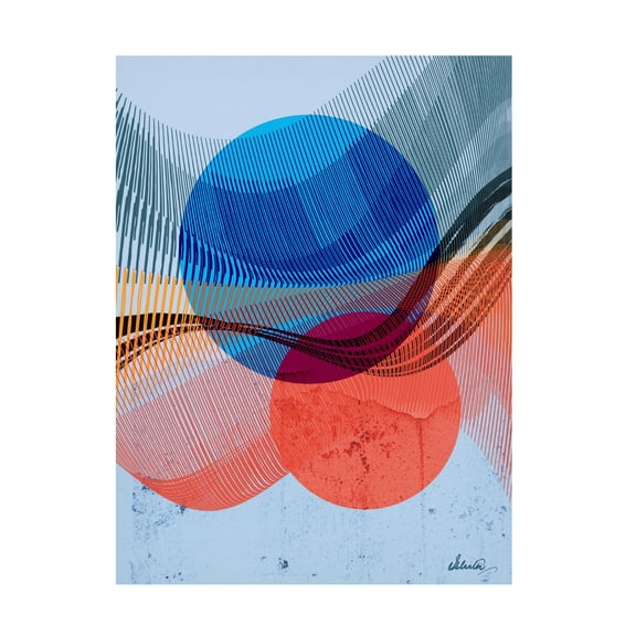 Canvas Wall Art - Ishita Banerjee 'Ephemeral Sunset' Wall Art for Living Room, Bedroom, or Office Décor by Trademark Fine Art - 35 x 47 Inches