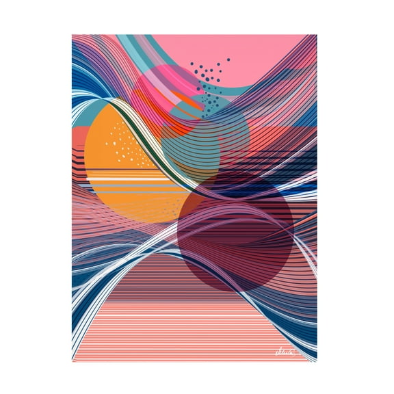 Canvas Wall Art - Ishita Banerjee 'Ephemeral Waves' Wall Art for Living Room, Bedroom, or Office Décor by Trademark Fine Art - 14 x 19 Inches